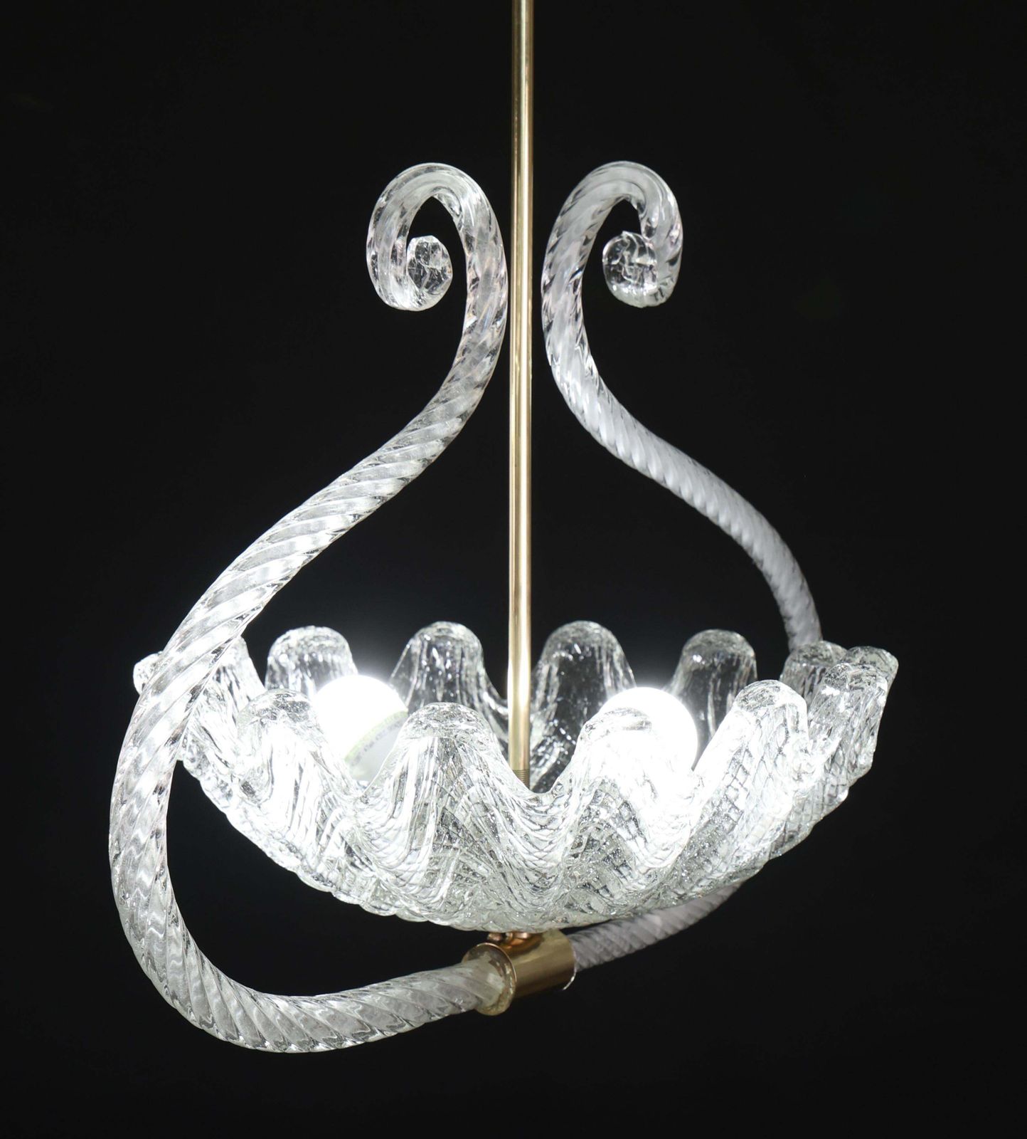 1937.0 Charming Art Deco Pendant Chandelier By Ercole Barovier, 1940s photo