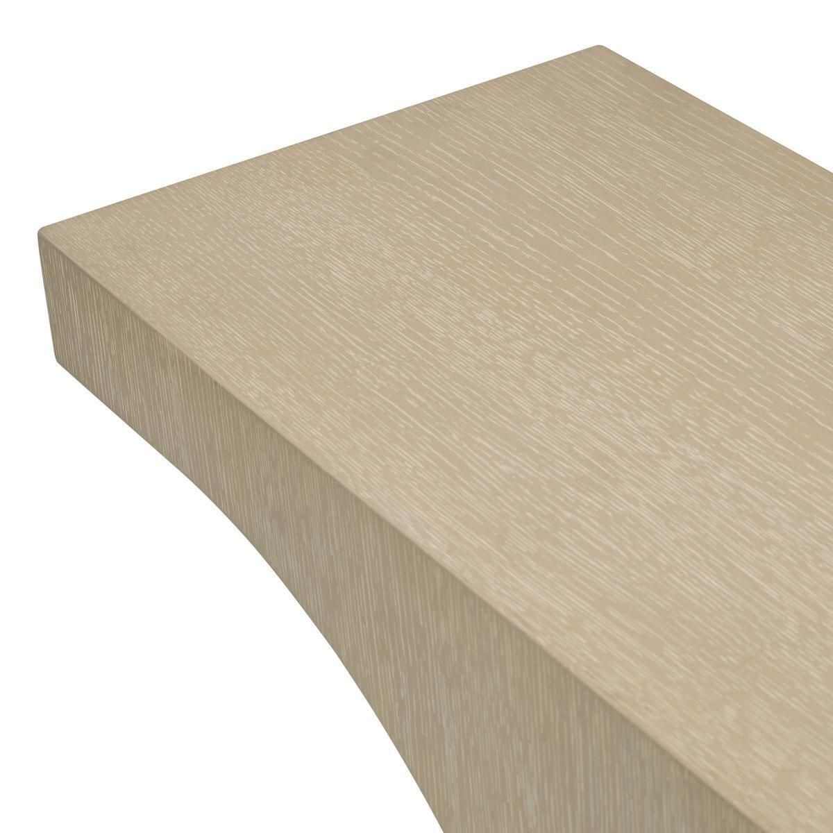 Console Table In Washed Oak Veneer And Brushed Brass photo Furniture