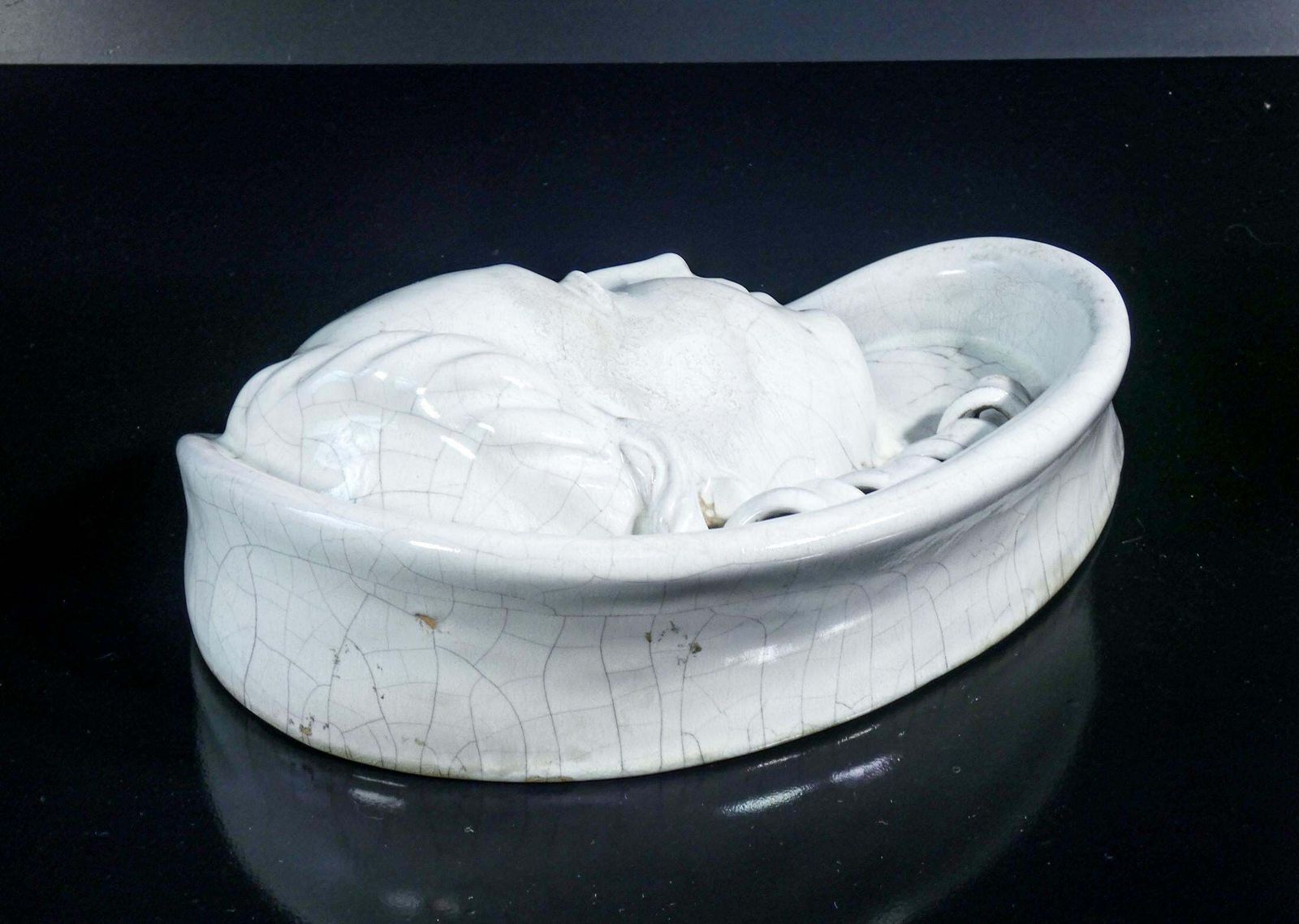 Ceramic Sculpture, M. Andersen (?), Face Of A Woman With Braid. Denmark photo buy