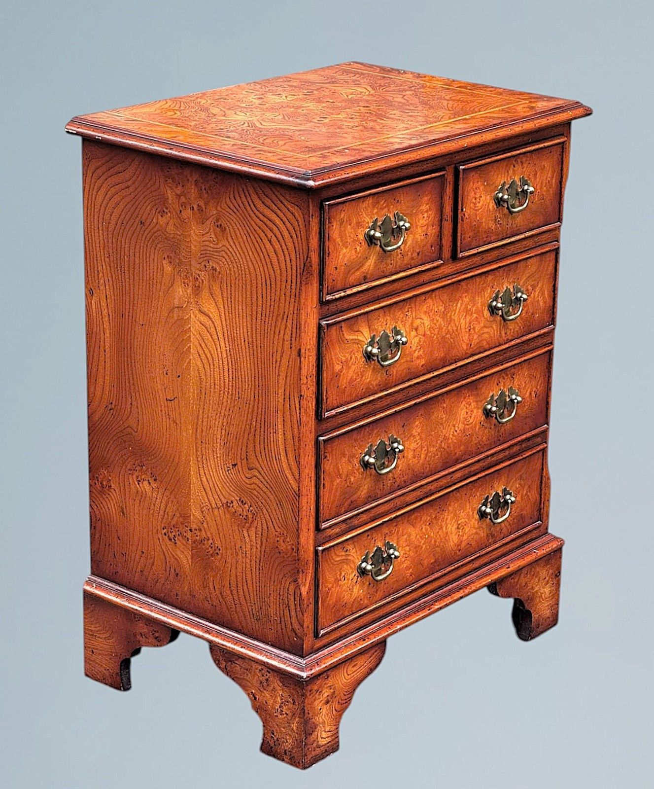 Small Figured Walnut Chest Of Drawers photo furniture