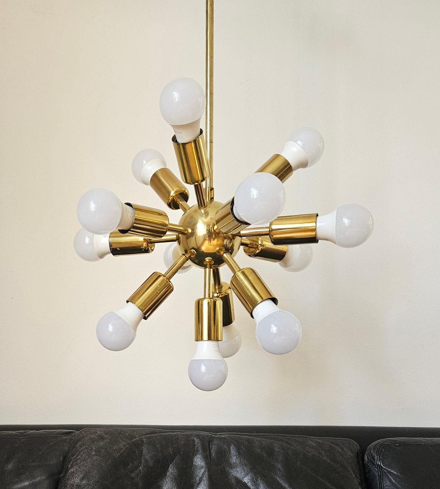Zeldzame mid-century Sputnik-kroonluchter, Space Age, jaren 1970 photo vinterior