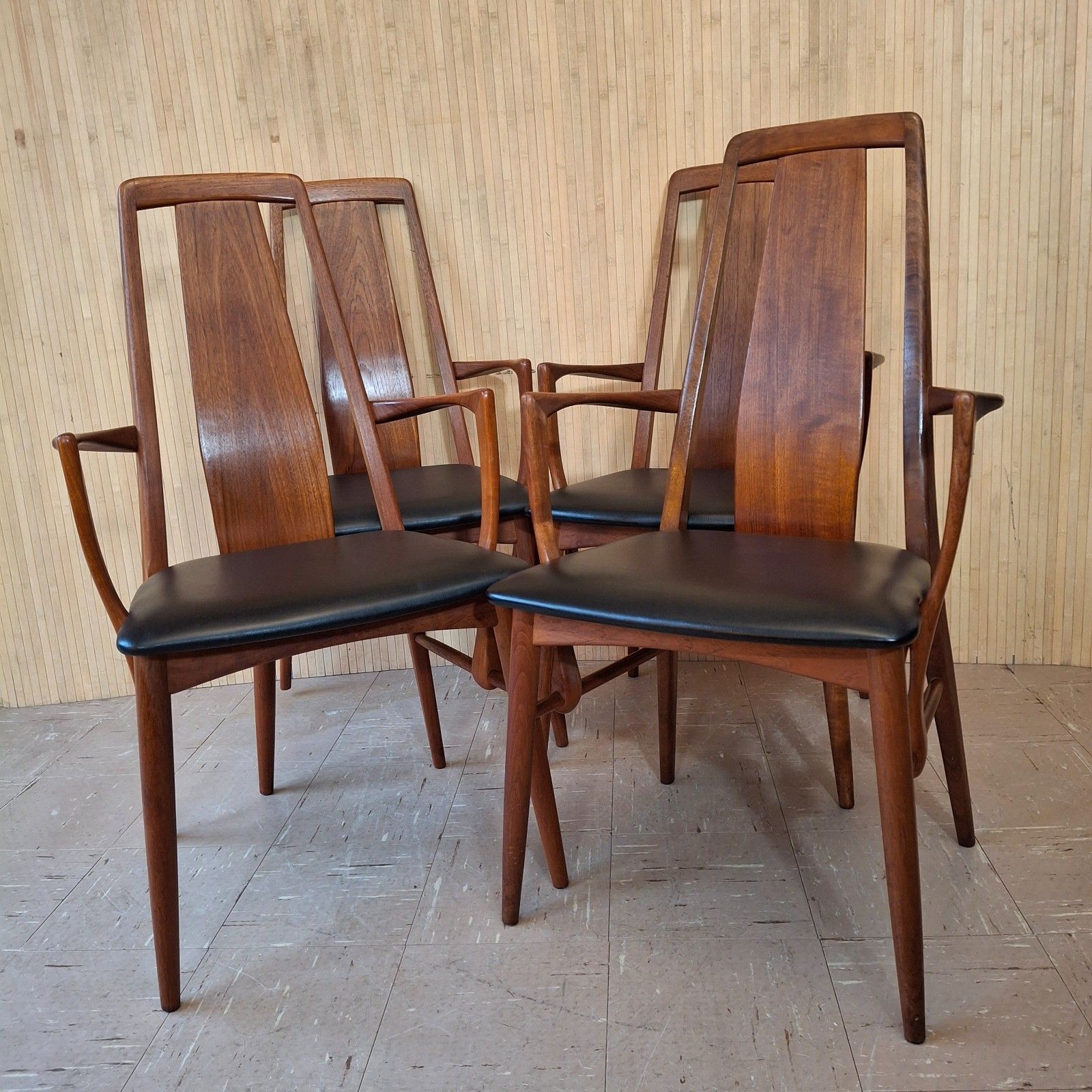 Price For 2 Fab Vintage Danish Teak Niels Koefoed Eva Dining Carver Chairs photo Furniture