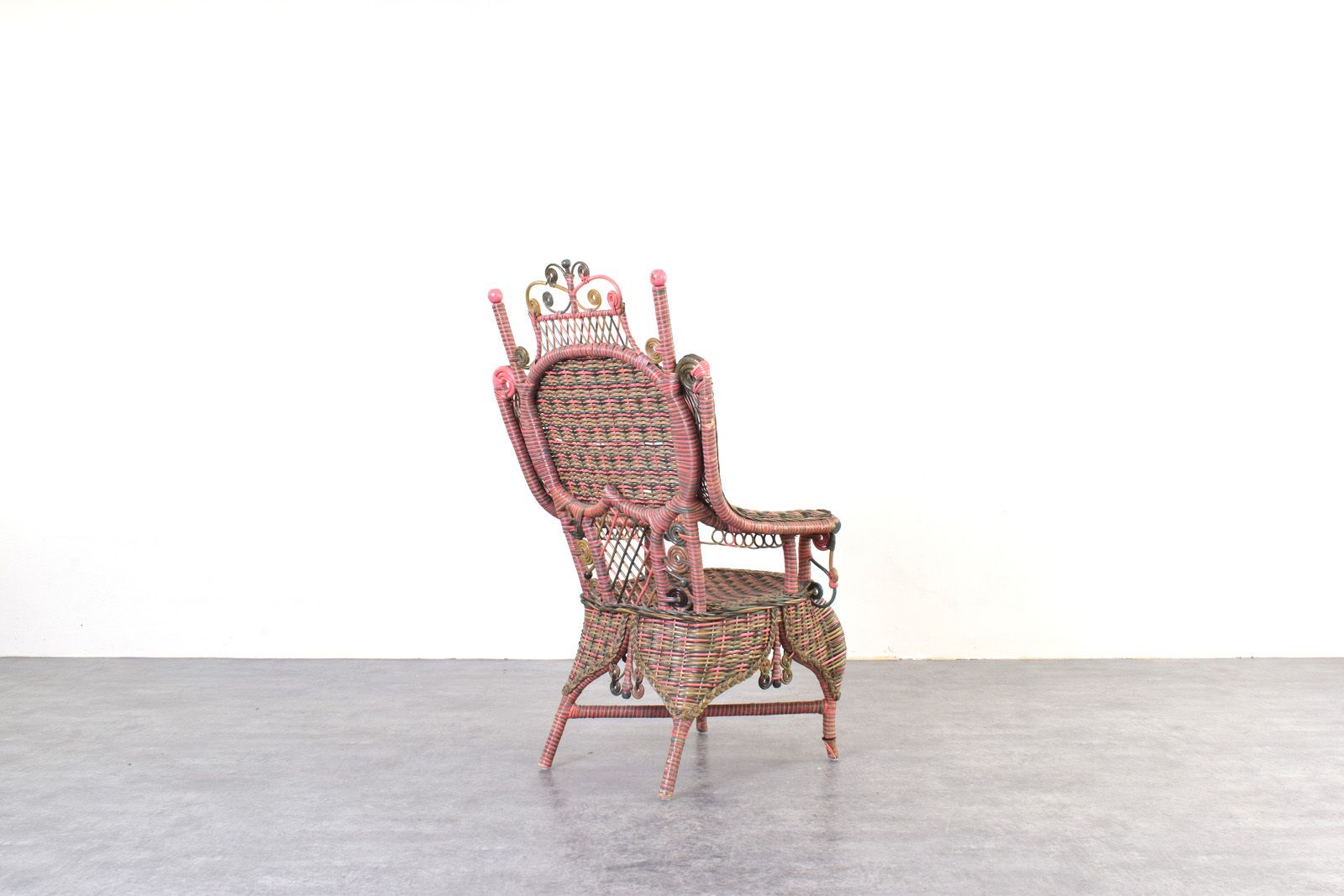 American Victorian Wicker Armchair From Heywood Wakefield, 1910s. photo 2850.0