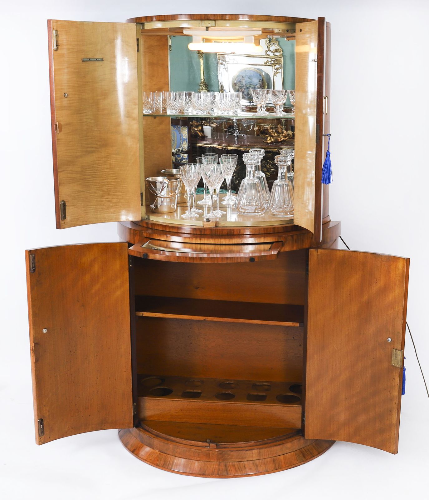 Art Deco Burr Walnut Cocktail Cabinet By Hille C1920 photo Furniture