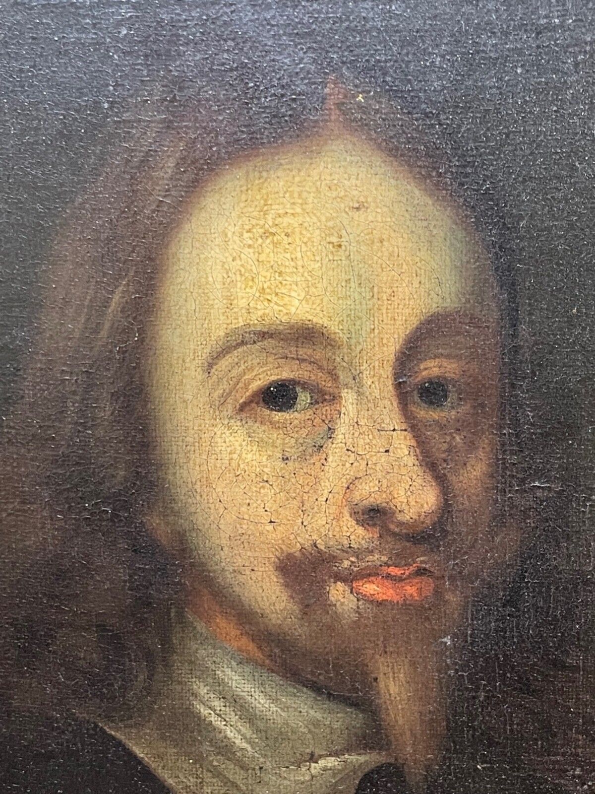 17th Century Oil Painting Royal King Charles I In Armour Circle Henry Stone photo vintage