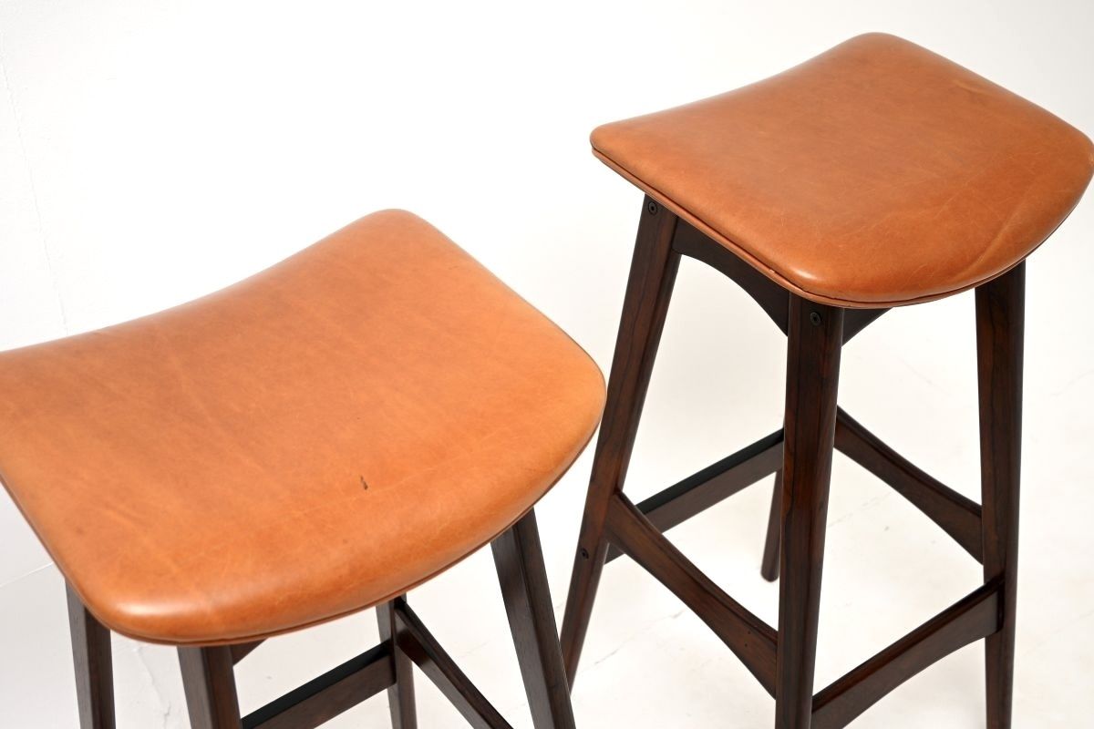 Furniture Danish Vintage Rosewood Drinks Bar And Stools By Erik Buch And Johannes Andersen photo