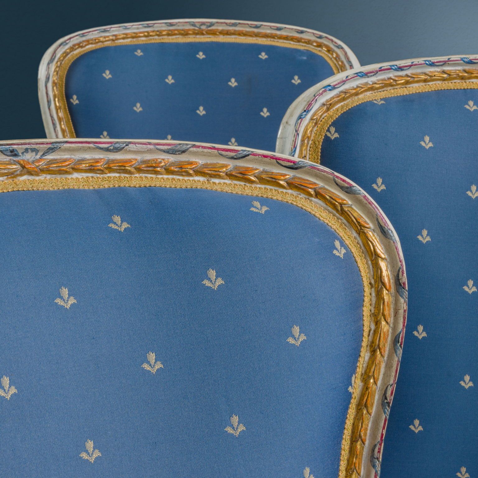 Barokke Fauteuils Gelakt Walnoot XVIII Eeuw photo vinterior