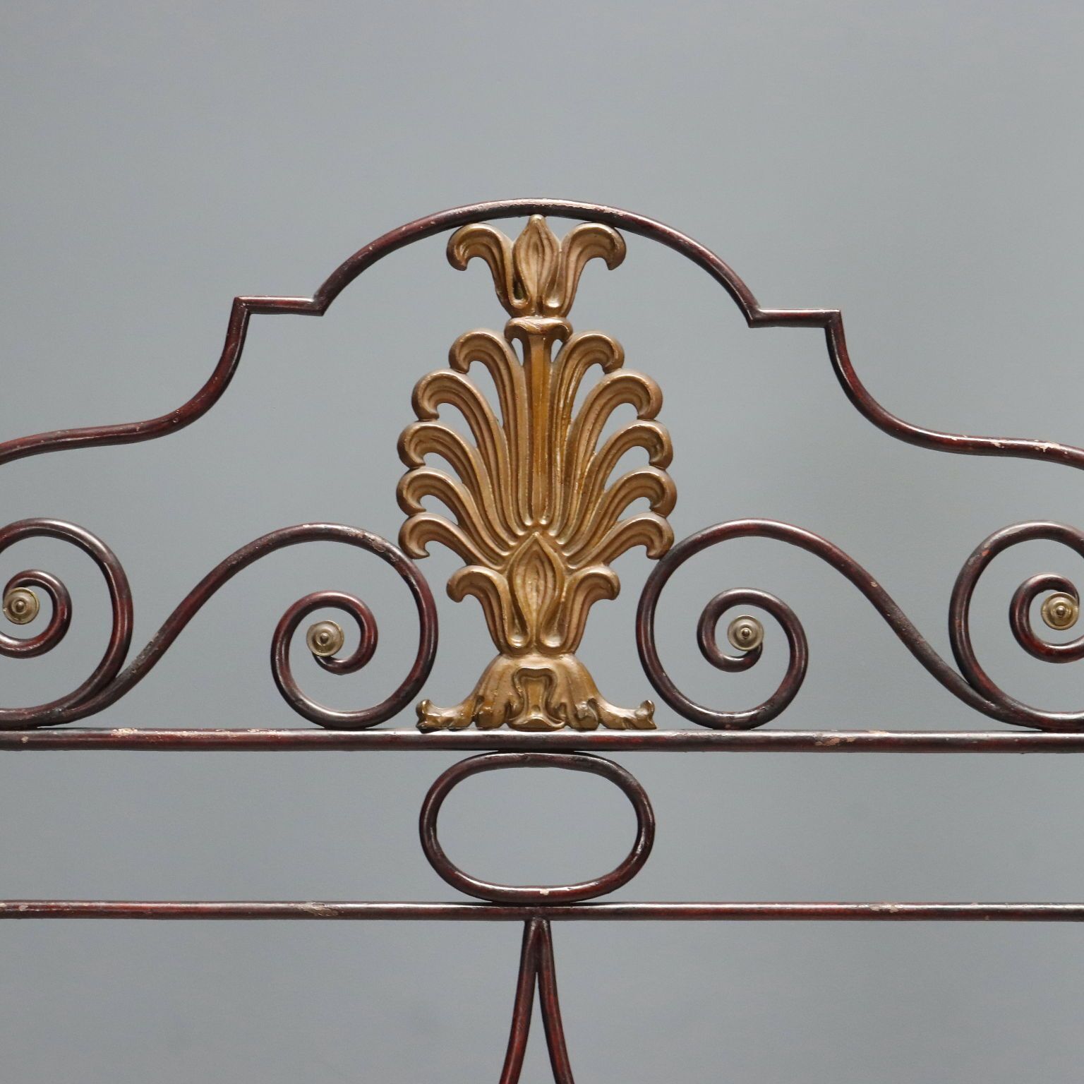 Antique Restoration Bed Second Quarter XIX Century Bronze Iron photo 1140.0