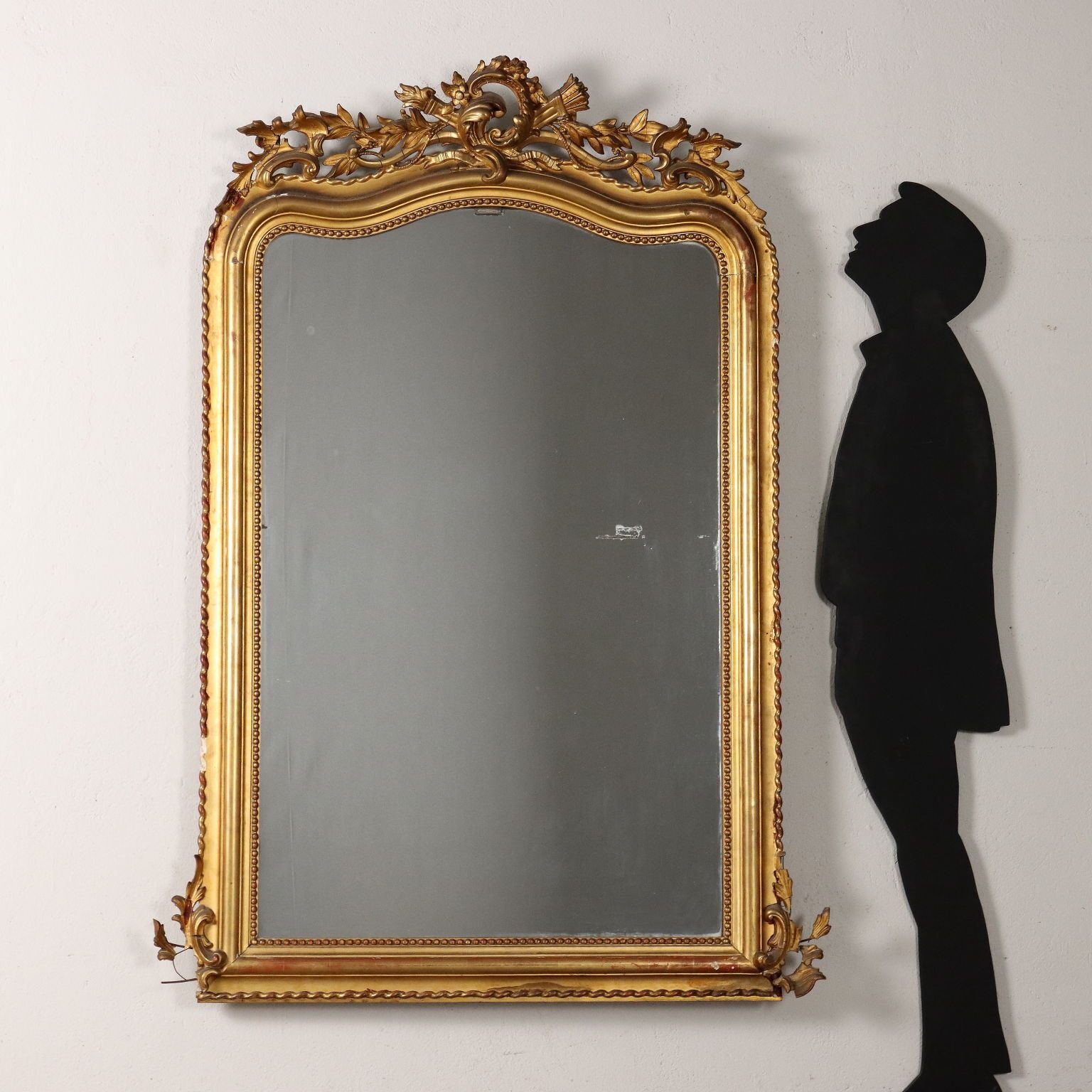 Antique Eclectic Mirror Gilded Wood Italy XIX Century photo furniture