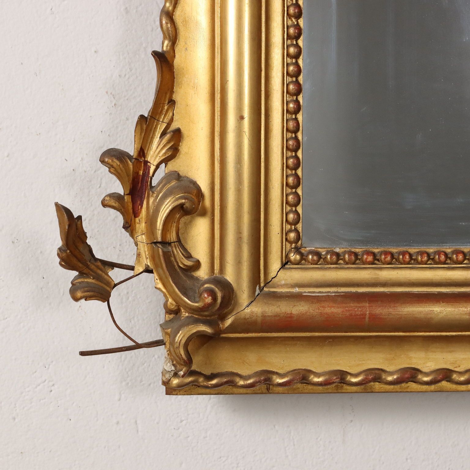 photo furniture Antique Eclectic Mirror Gilded Wood Italy XIX Century