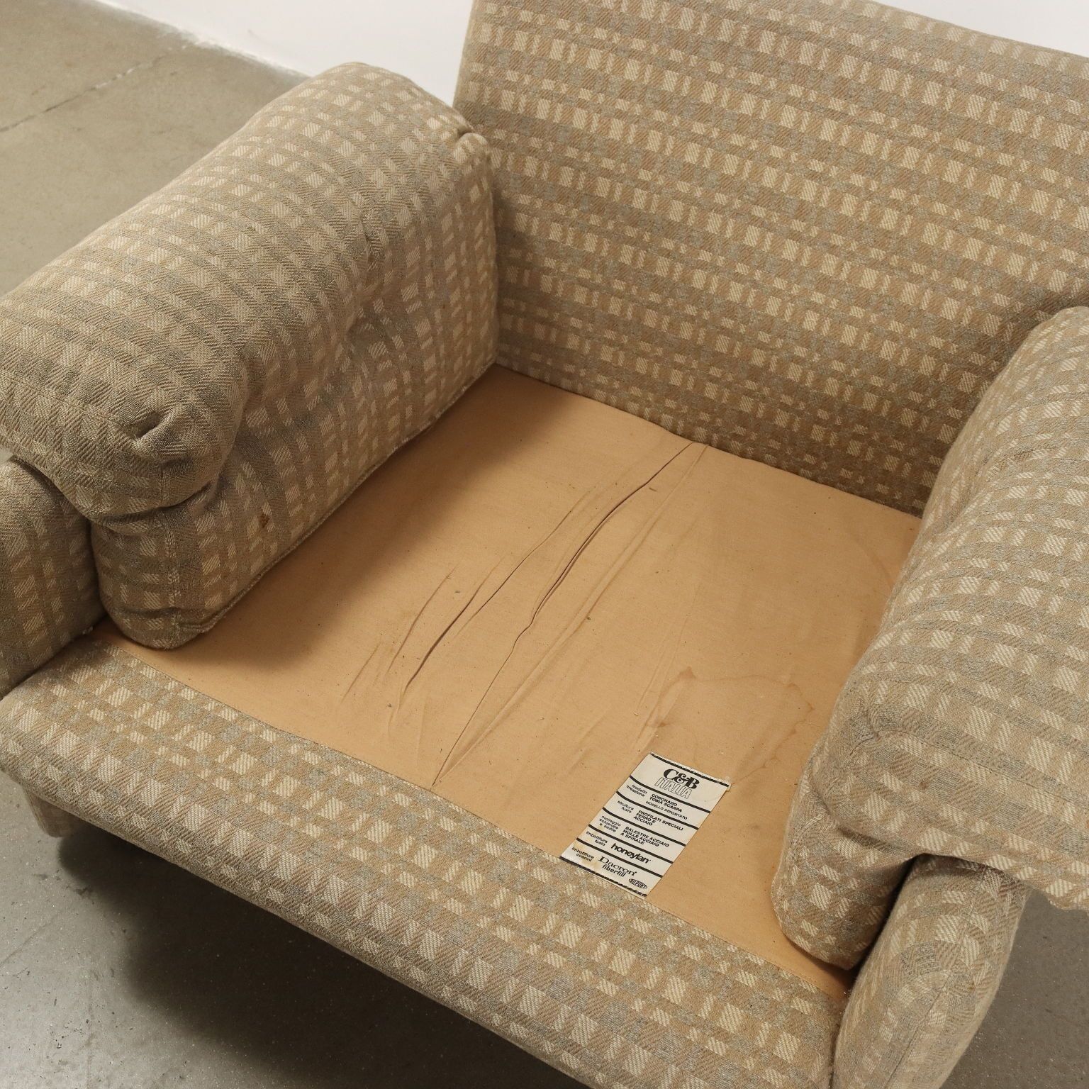 C&C Coronado Armchairs Design T. Scarpa Vintage Fabric 1960s 1970s photo vintage