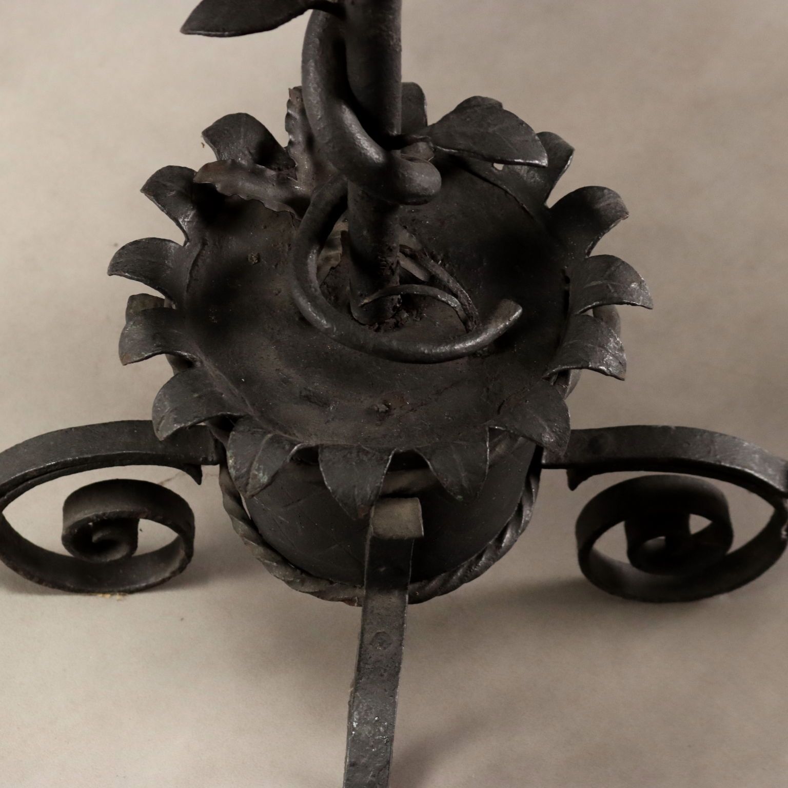 Lighting Lamp Art Nouveau Wrought Iron Italy XX Century photo