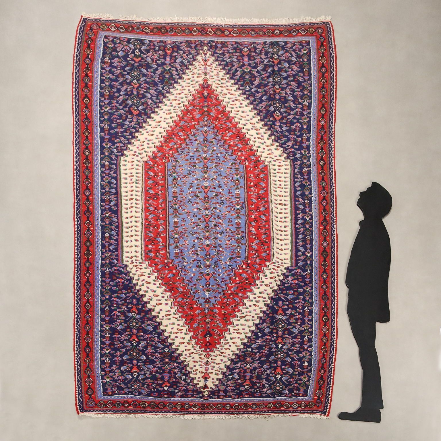 Antique Asian Carpet Cotton Wool Extra Thin Knot 114 X 79 In photo furniture