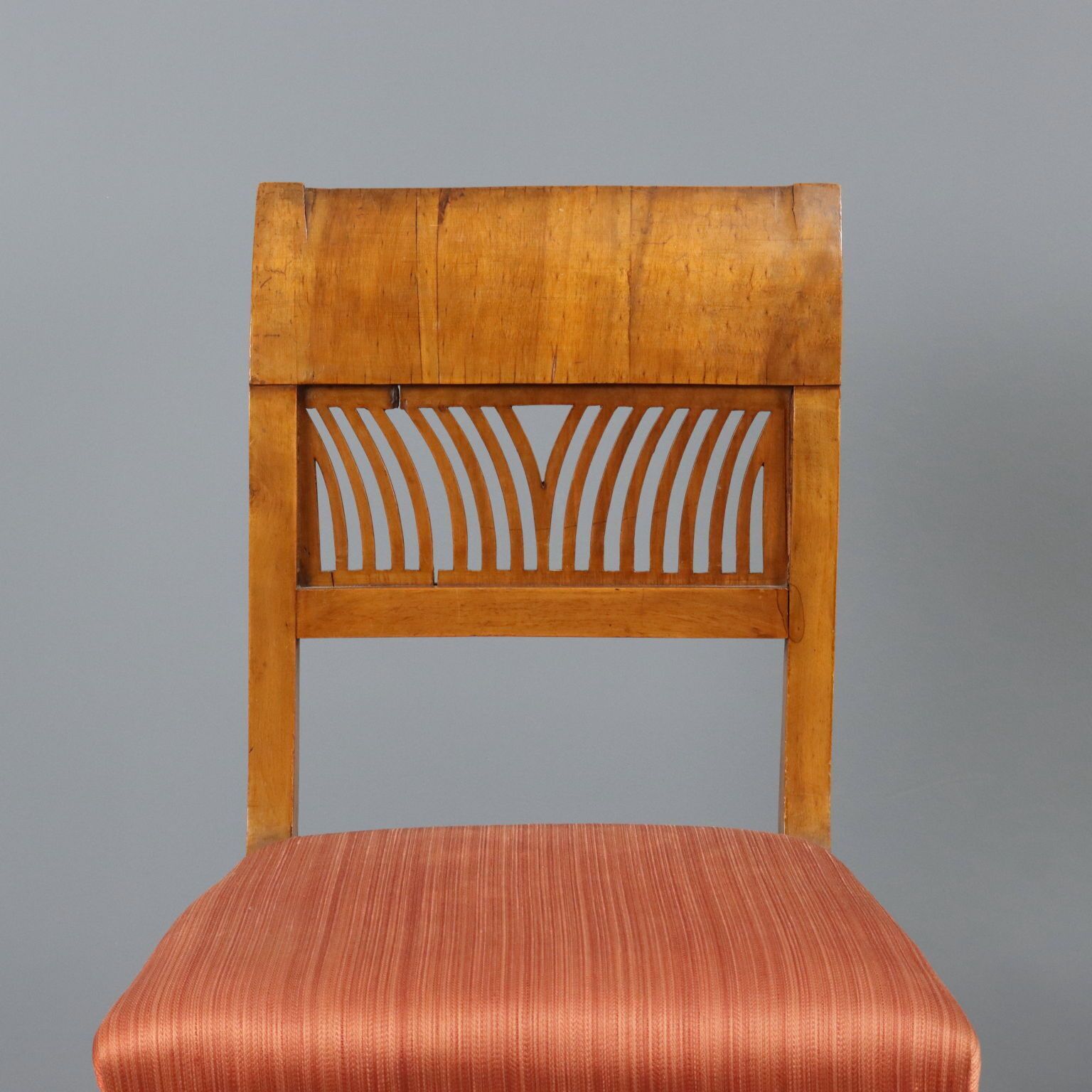 Antique Chairs Empire Walnut Padding Italy XIX Century photo 600.0