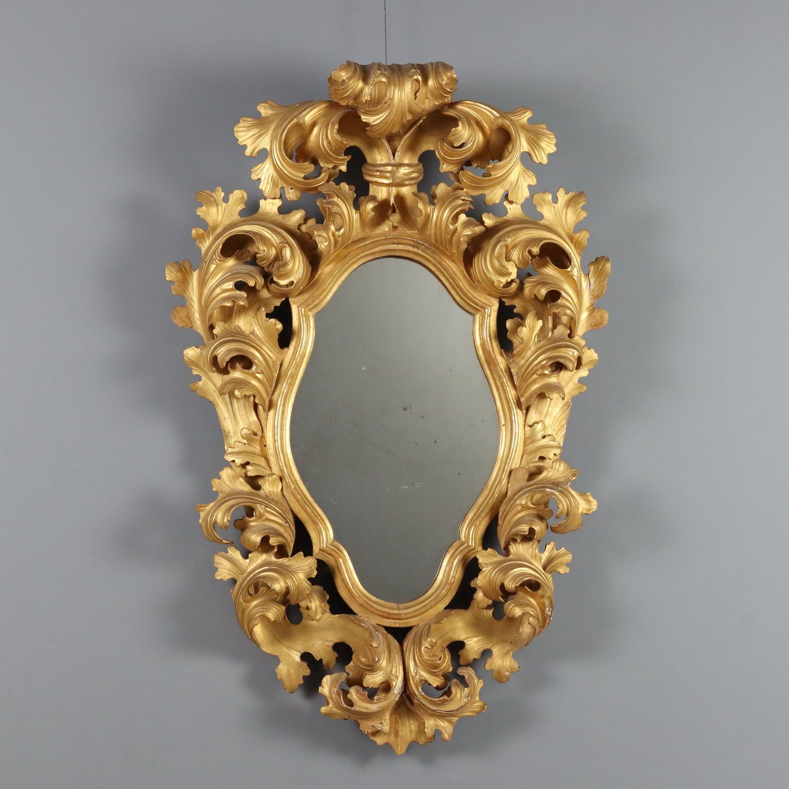 Mirror Baroque Style Carved Wood Italy XIX Century