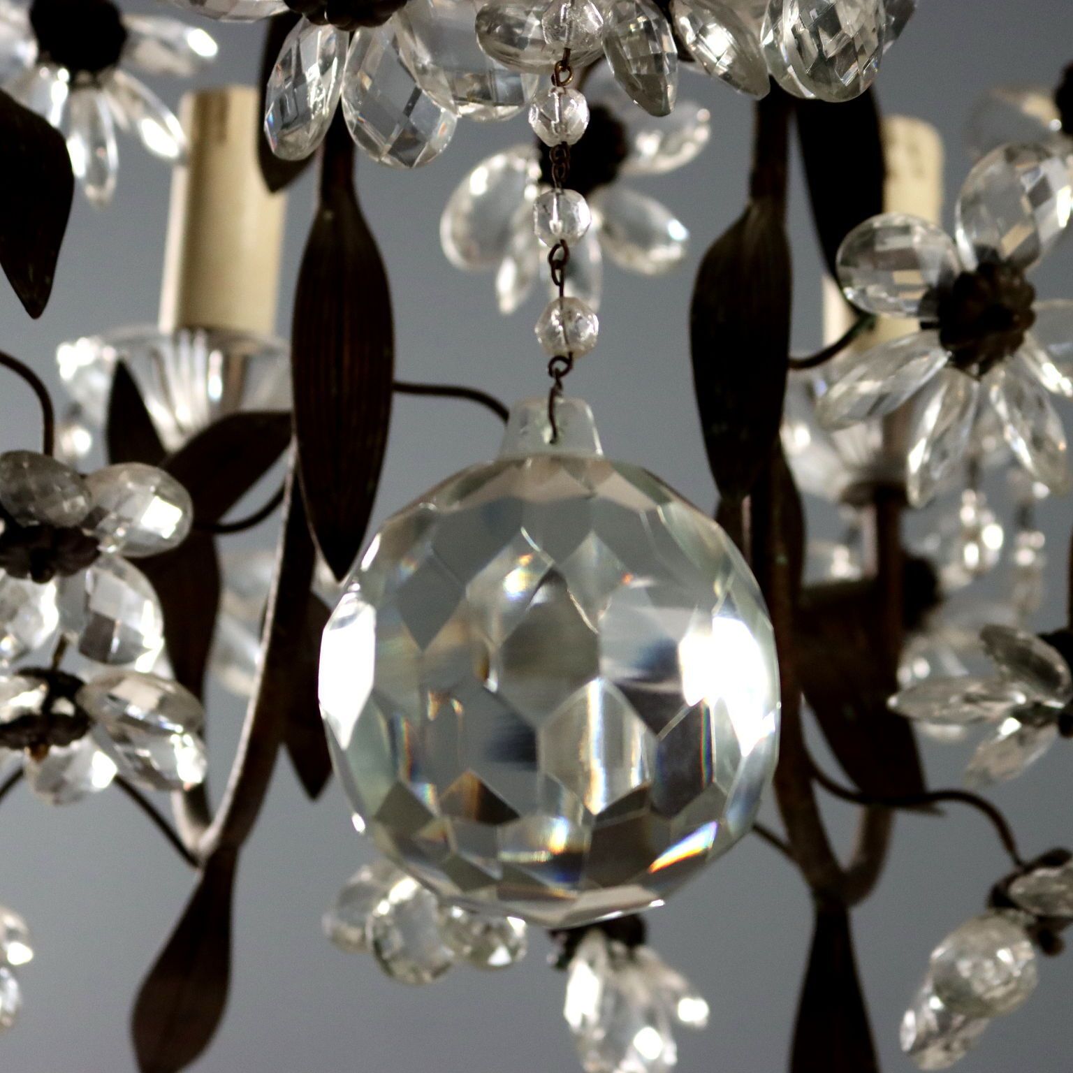 Antique Chandelier Iron Metal 12 Lights Italy XX Century photo buy
