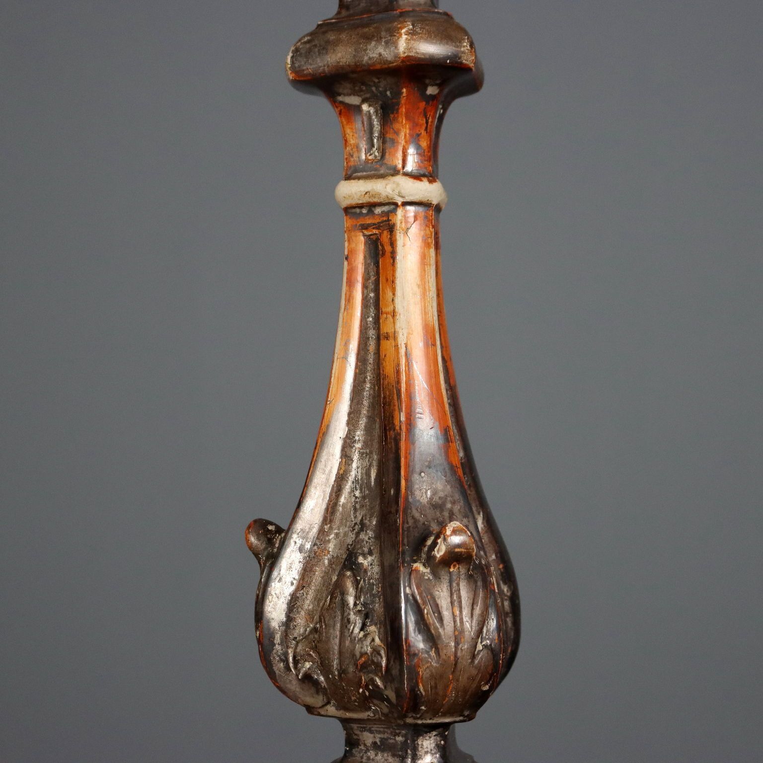 Antique Candelabra Carved Wood Italy XIX Century photo Lighting