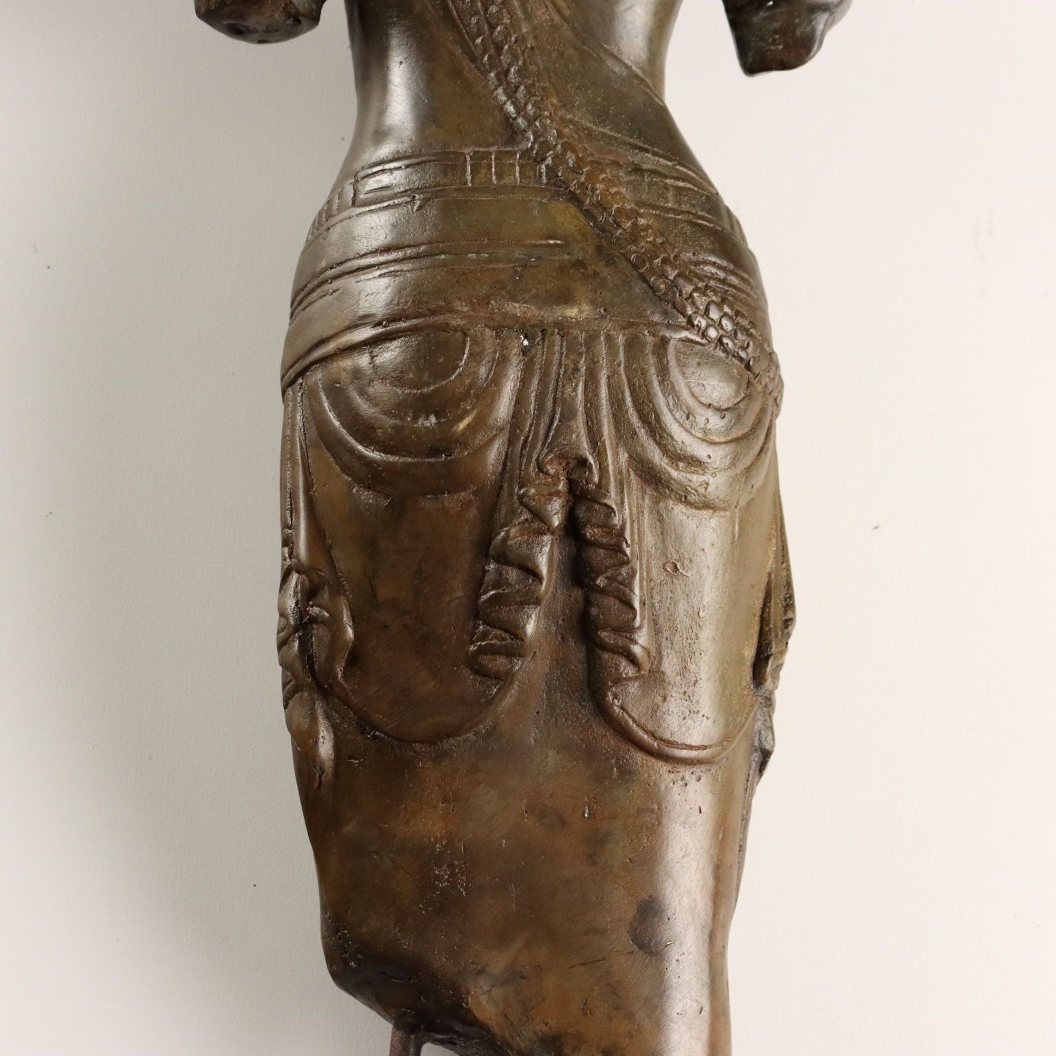 750.0 Antique Bronze Sculpture Bodhisattva Cambodia XX Century photo