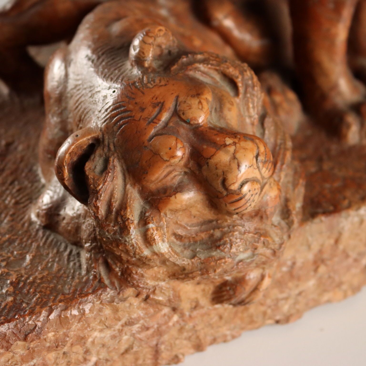 Antiek sculptuur marmeren leeuwen Italië XX eeuw photo Woonaccessoires
