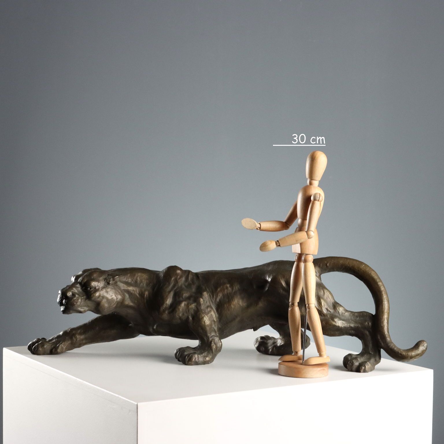 Modern Sculpture Bronze Panther Italy XX Century photo furniture