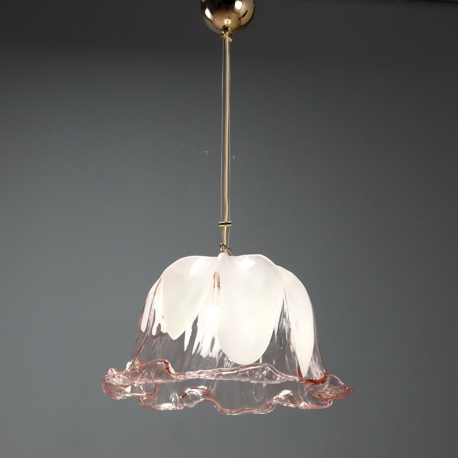 Vintage plafondlamp La Murrina Murano glas design Italië jaren 1980