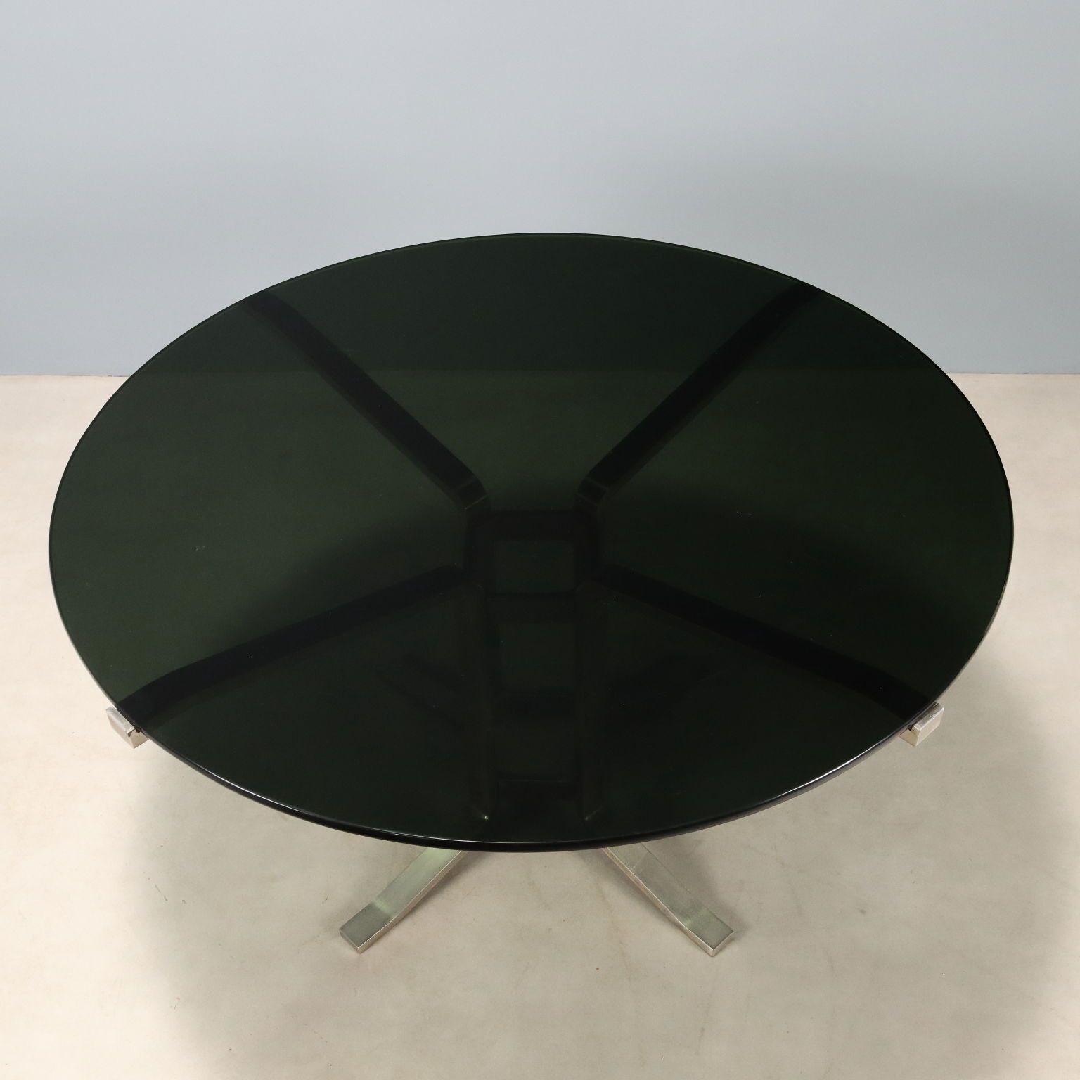 photo for sale Vintage Formanova Table Metal Glass Design G. Moscatelli