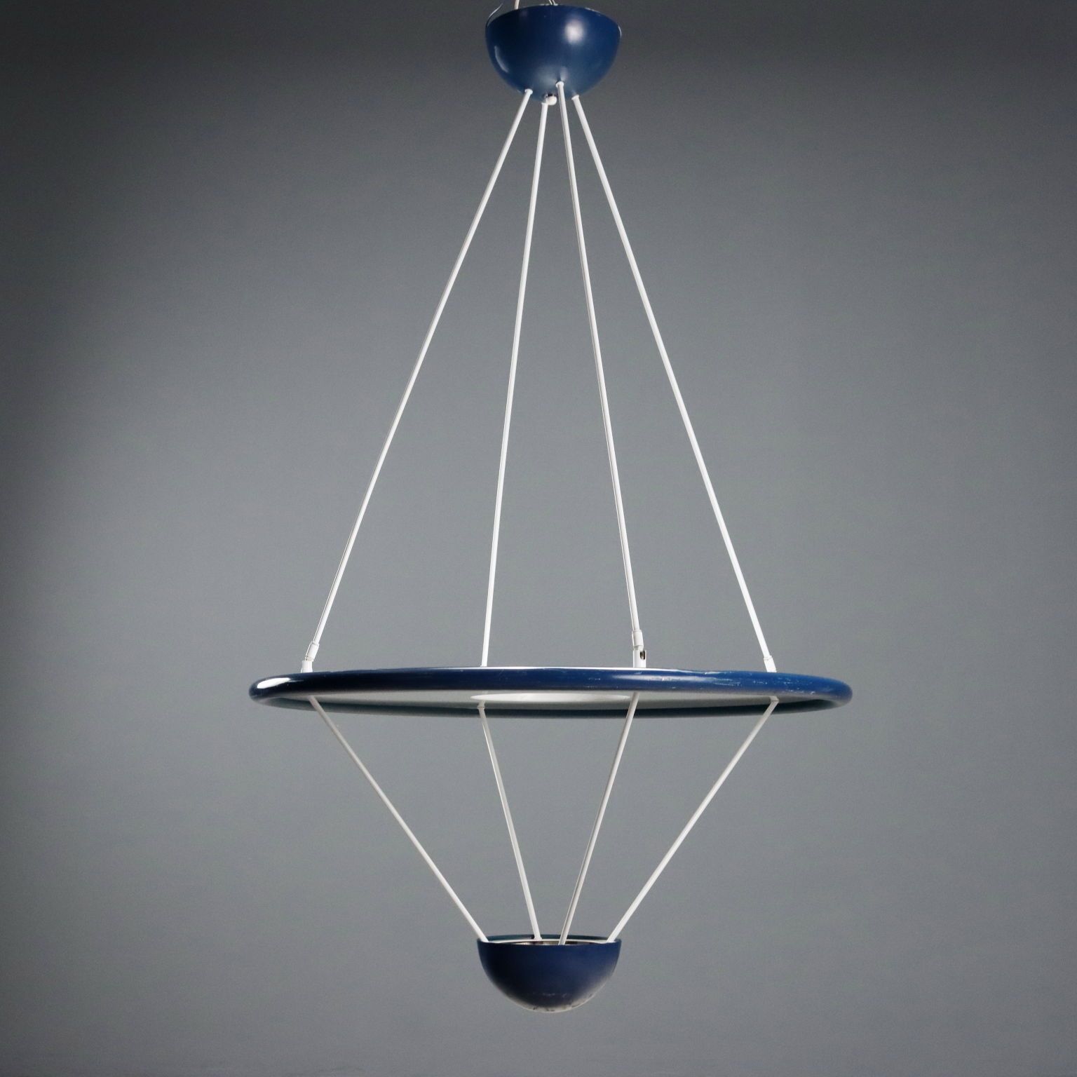 Vintage Zonca Hanglamp Geëmailleerd Metaal Design Italië jaren 1980 photo vintage