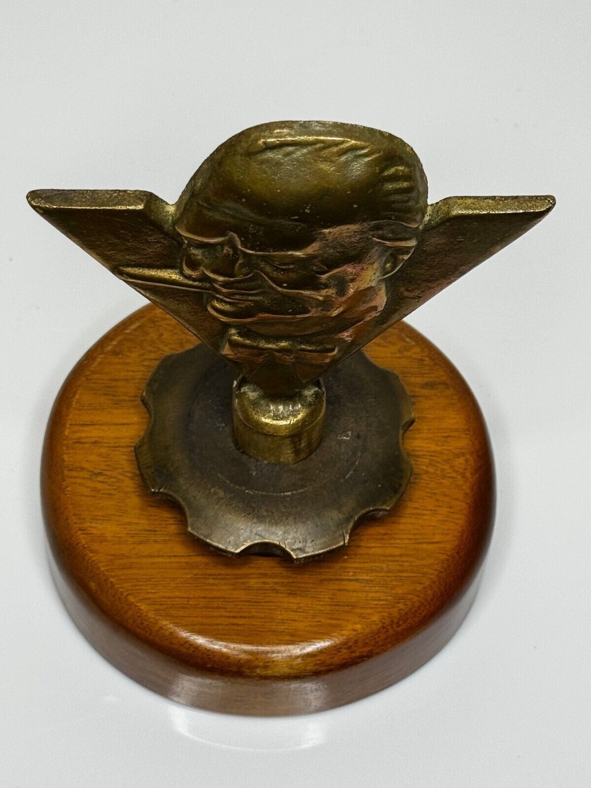 Kunst Historisch WW2 klein Winston Churchill V for Victory bronzen automascotsculptuur photo