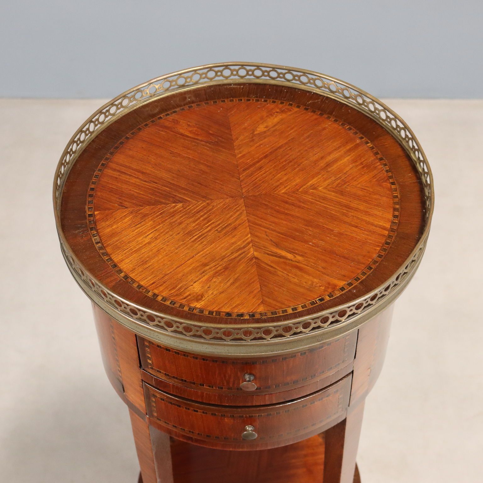 photo for sale Antique Bedside Table Mahogany Veneer Italy XIX Century