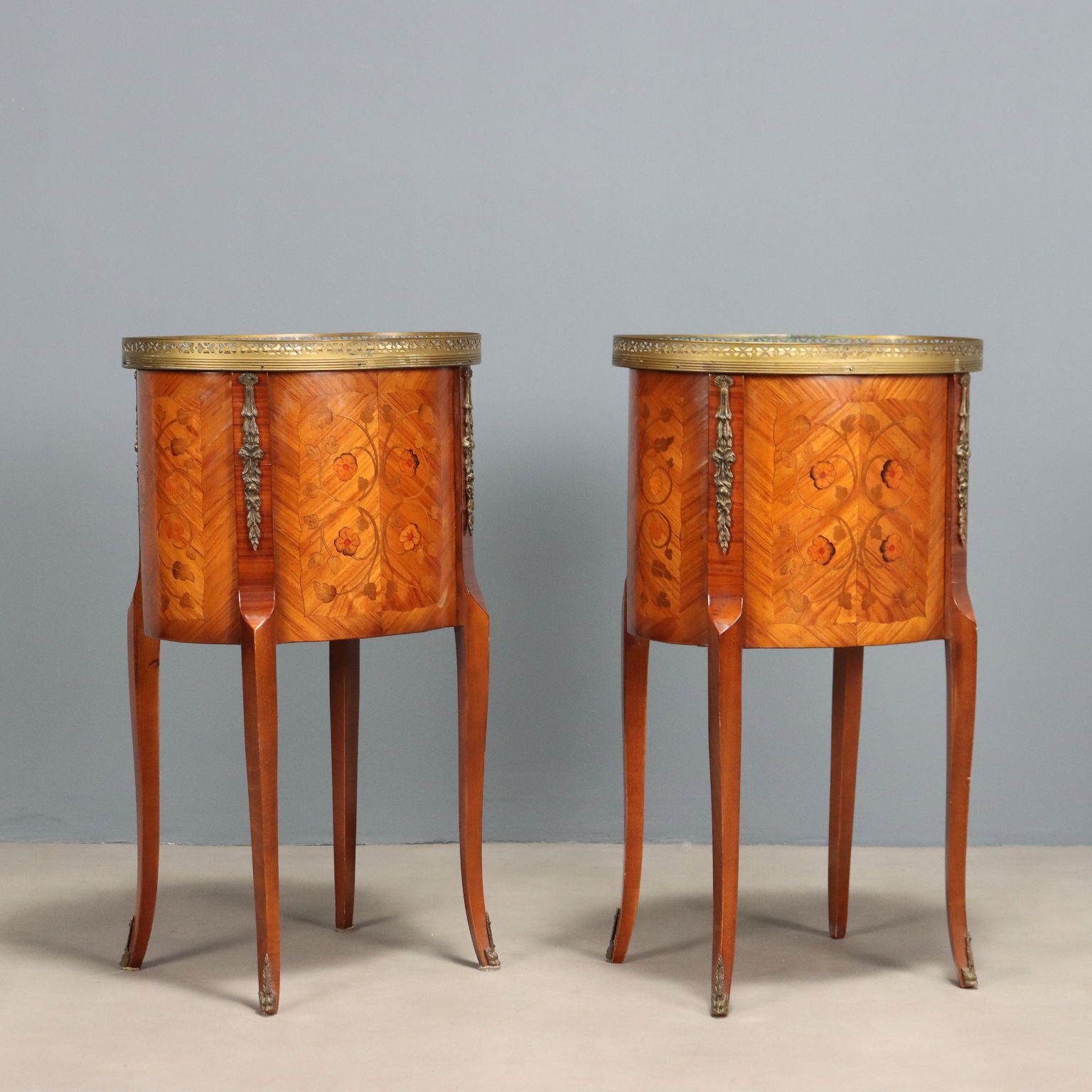 Furniture Antique Bedside Tables Napoleon III Style Bois De Rose XX Century photo