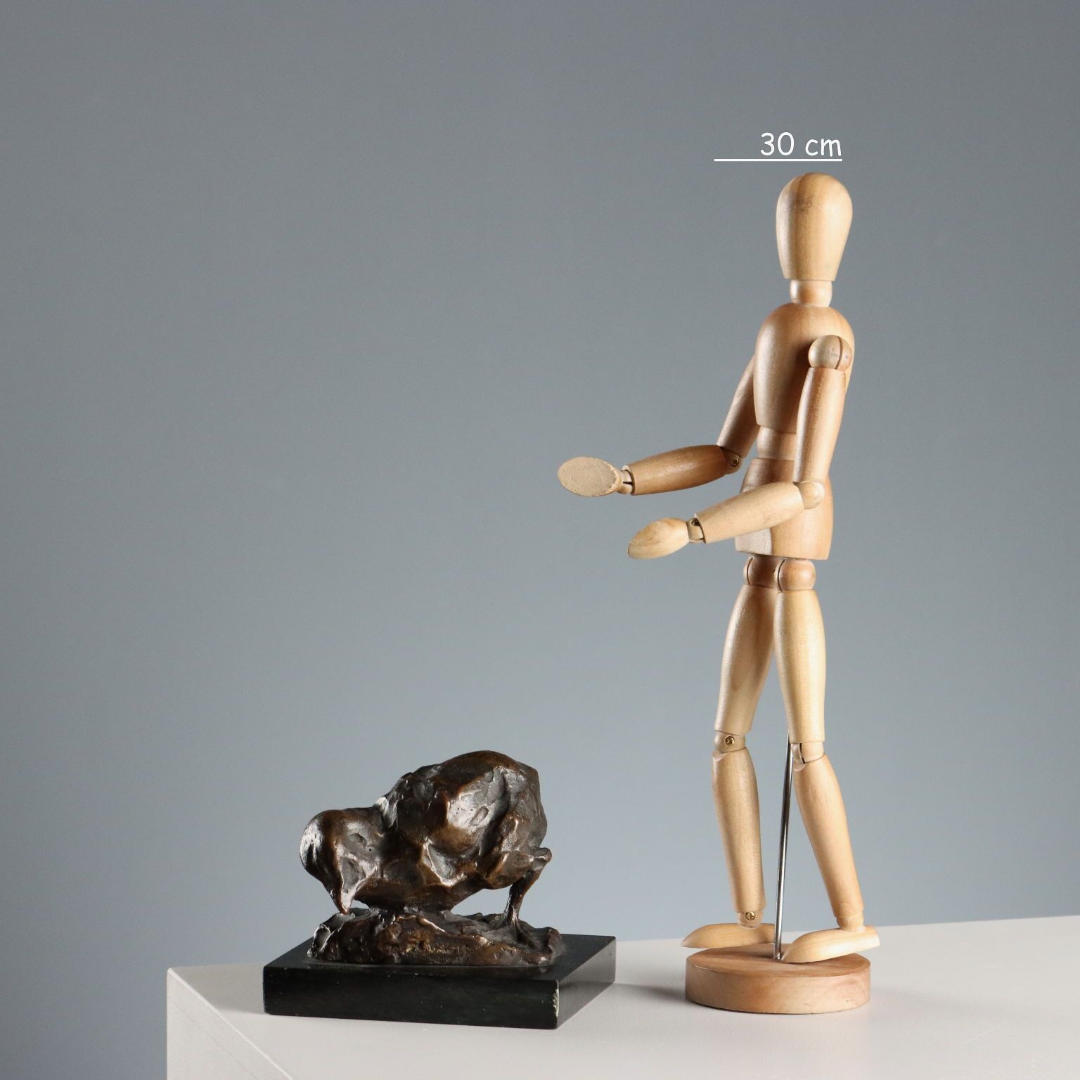 Sculpture d'époque en bronze, oiseau sur socle en marbre noir, Italie, XIXe siècle photo furniture