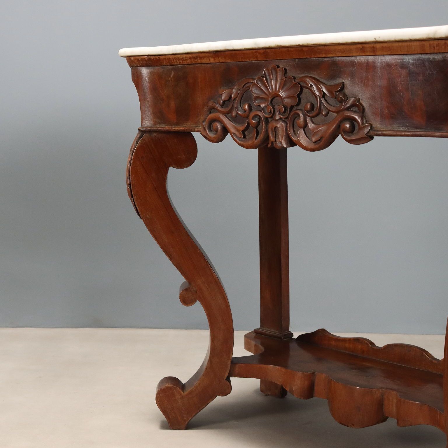 Coppia Di Consolle Luigi Filippo In Mogano photo Furniture