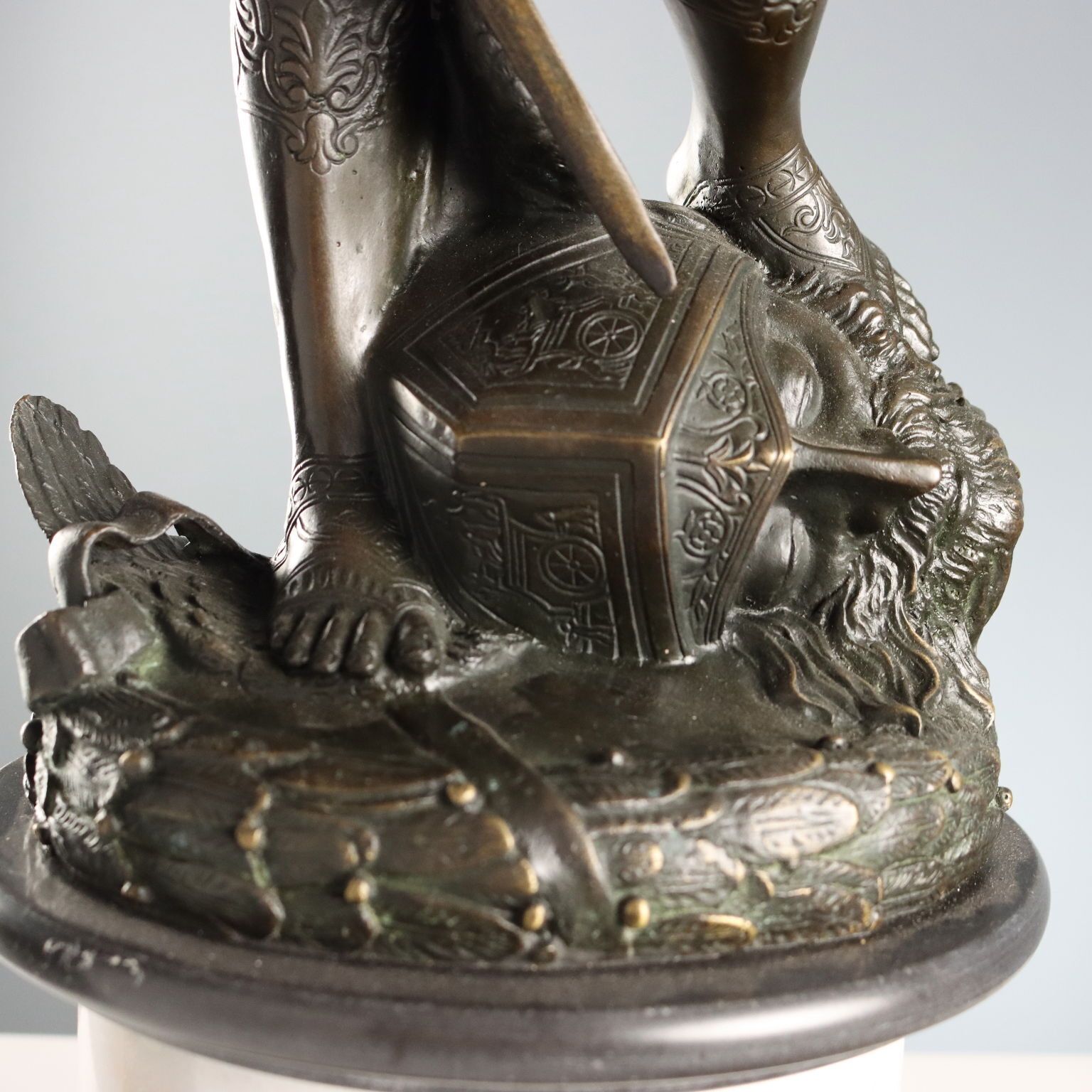 Sculpture en bronze d'époque, copie du David de Donatello, Italie, XXe siècle photo 1240.0