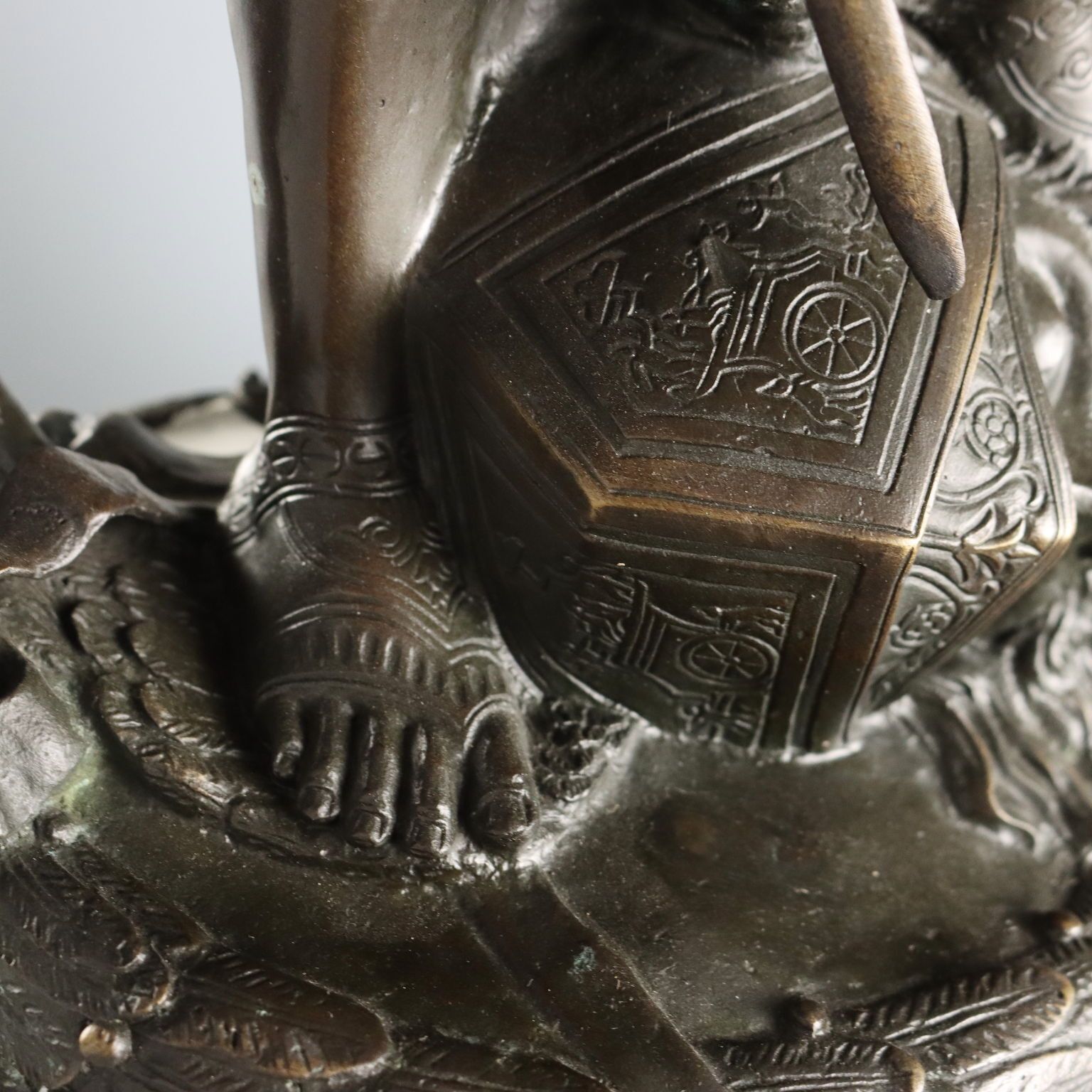 Sculpture en bronze d'époque, copie du David de Donatello, Italie, XXe siècle photo vinterior
