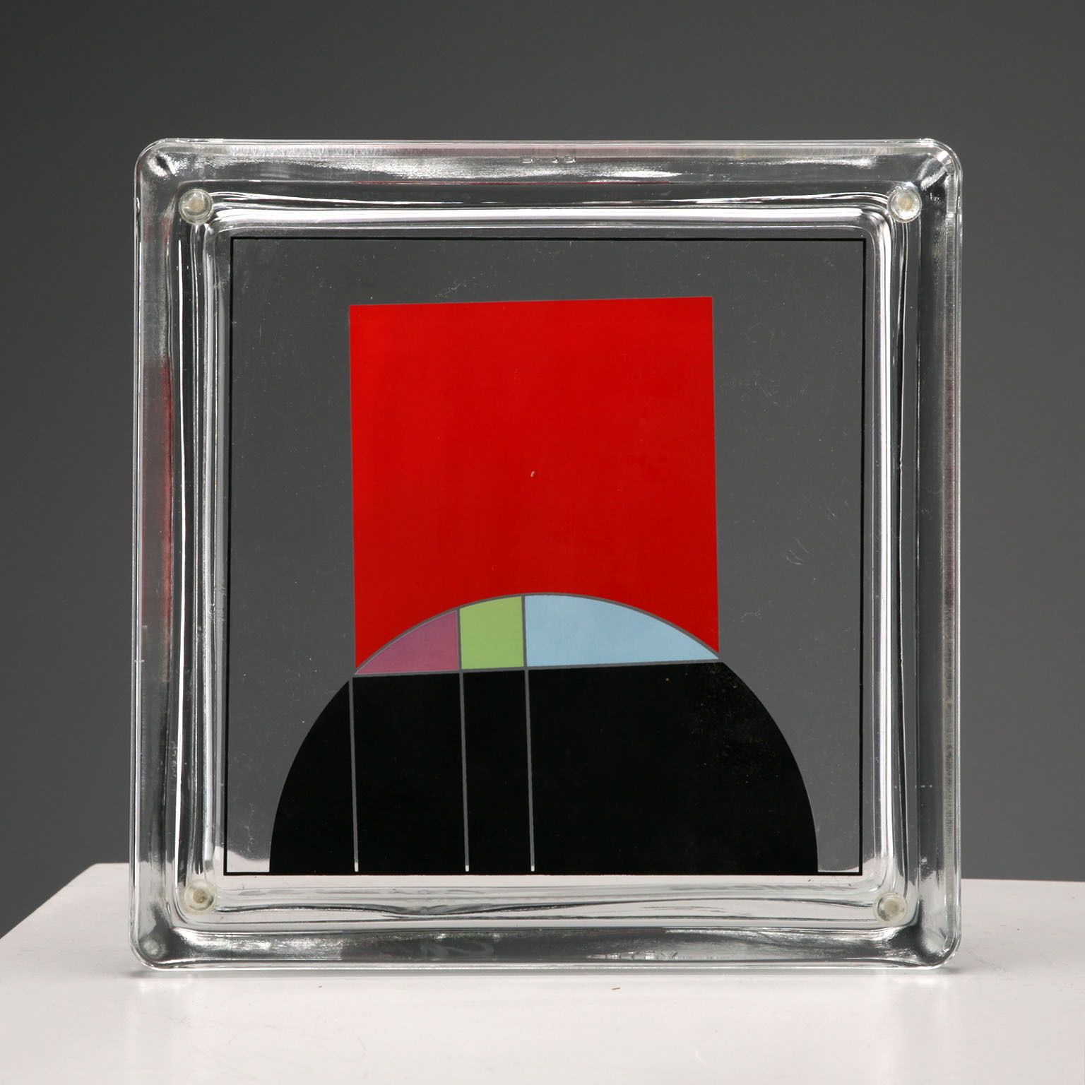 Vintage Centerpiece Glass Design Eugenio Carmi Italy 1999 photo for sale