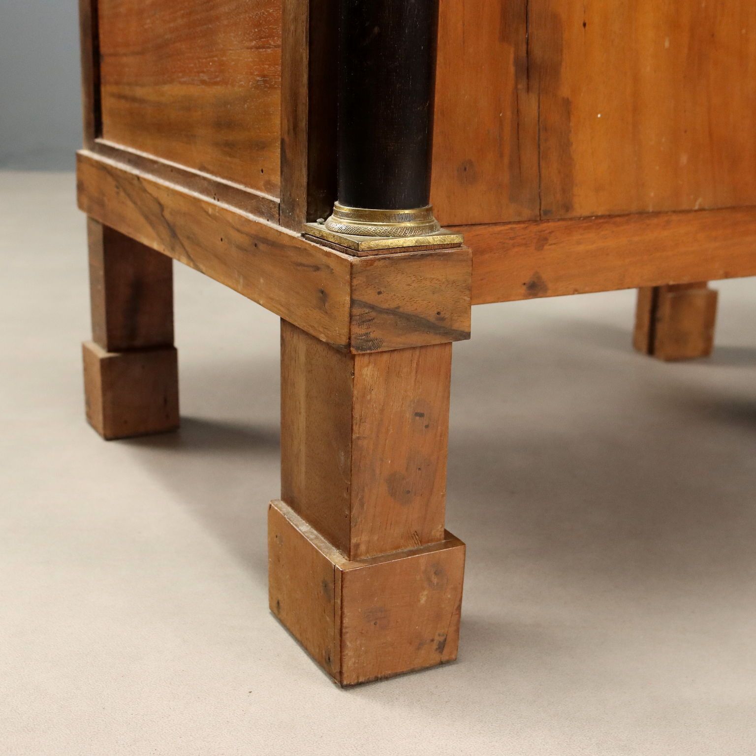 Antique Empire Bedside Table Walnut Bronze Italy XIX Century photo buy