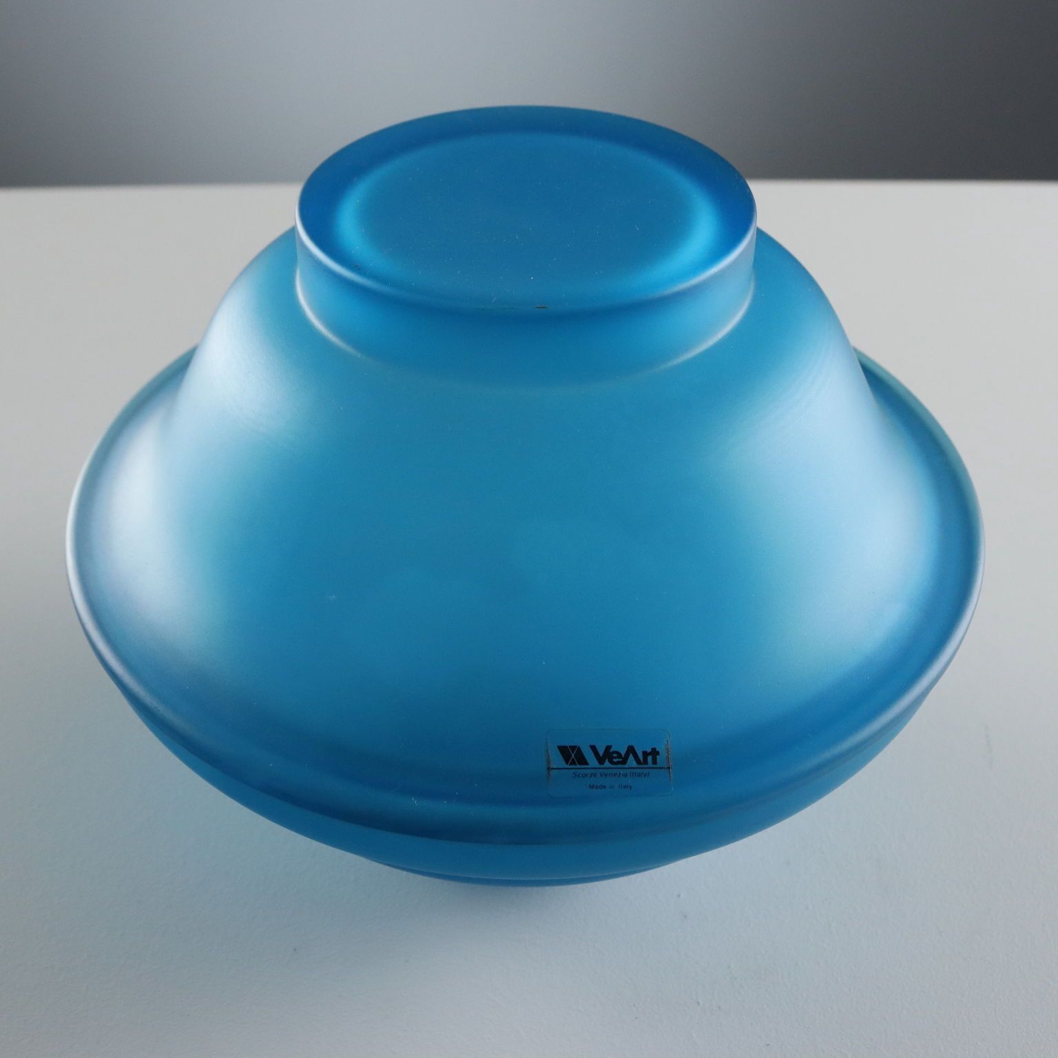 Bol et soucoupes en verre de Murano vintage VeArt, Italie, années 1970 photo 300.0