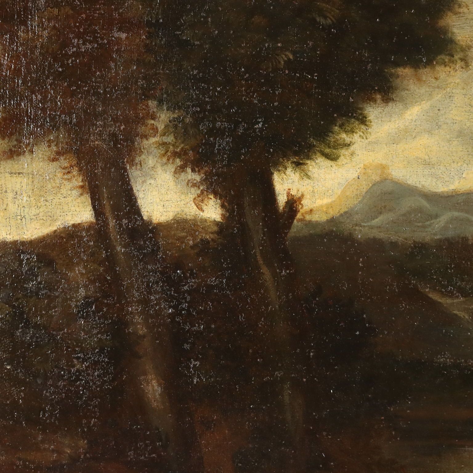 photo furniture Antique Painting Landscape With Buildings Oil On Canvas '700