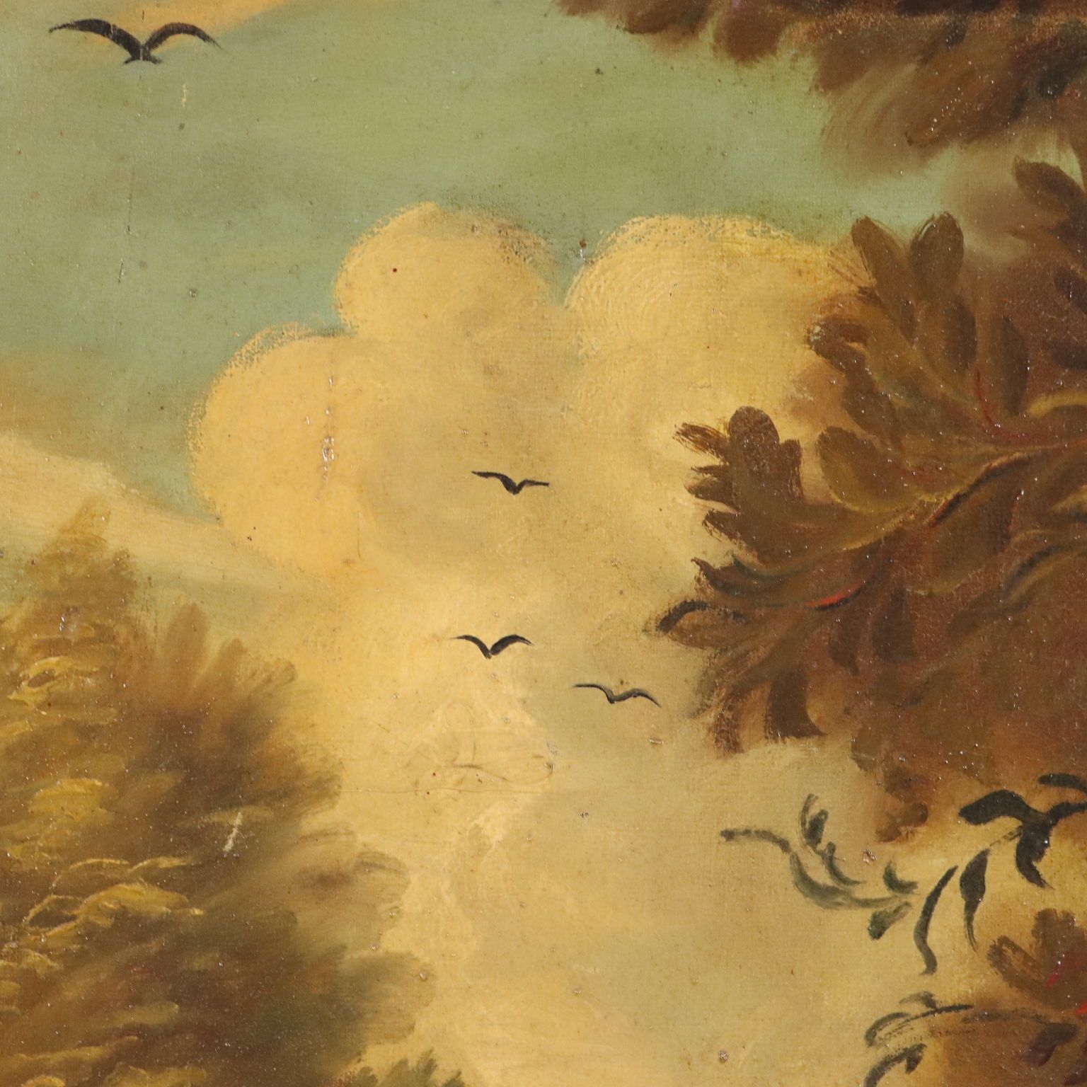 photo furniture Peinture moderne, composition au gibier, huile sur toile, XXe siècle