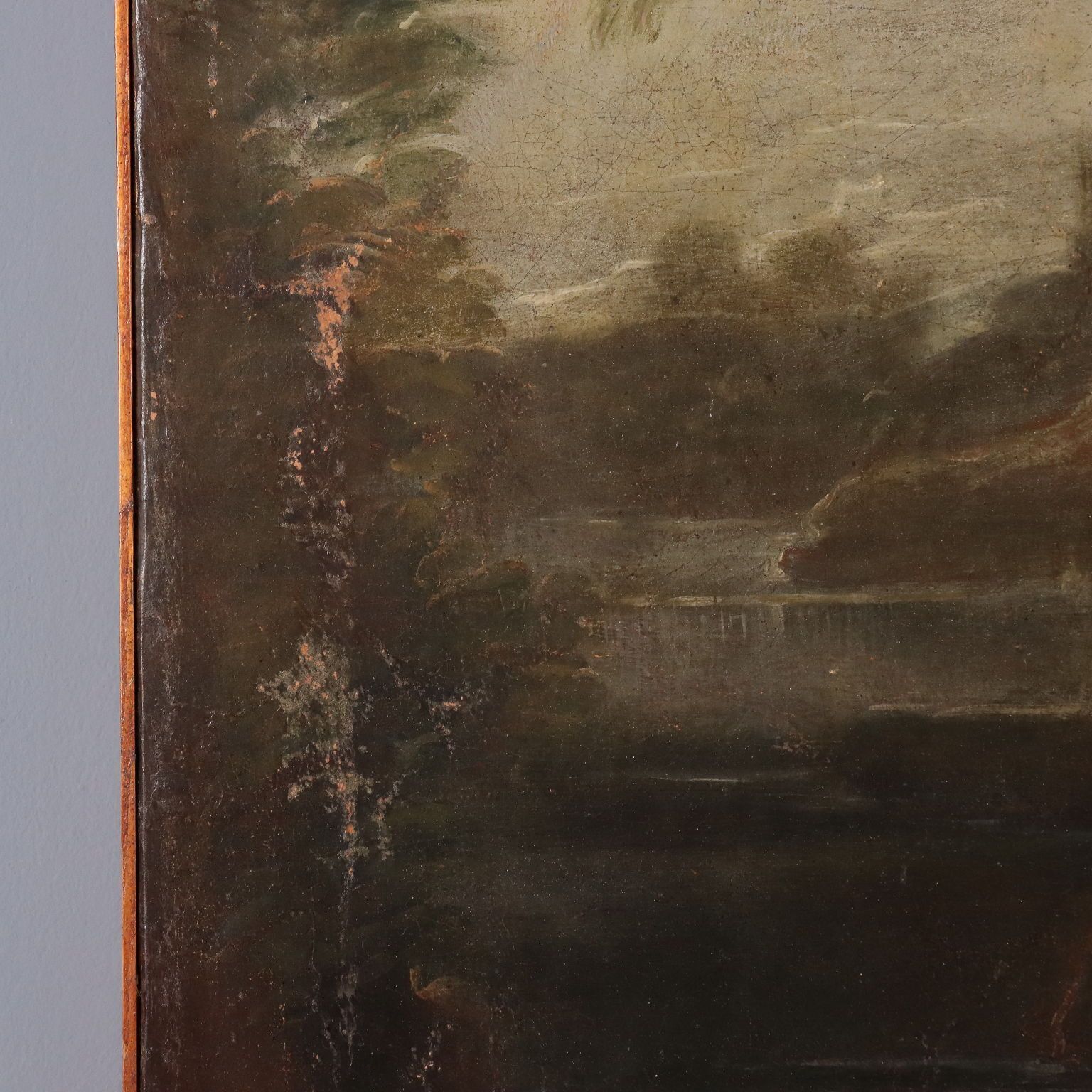 Antiek schilderij mythologisch onderwerp olieverf op doek 19e eeuw photo vintage