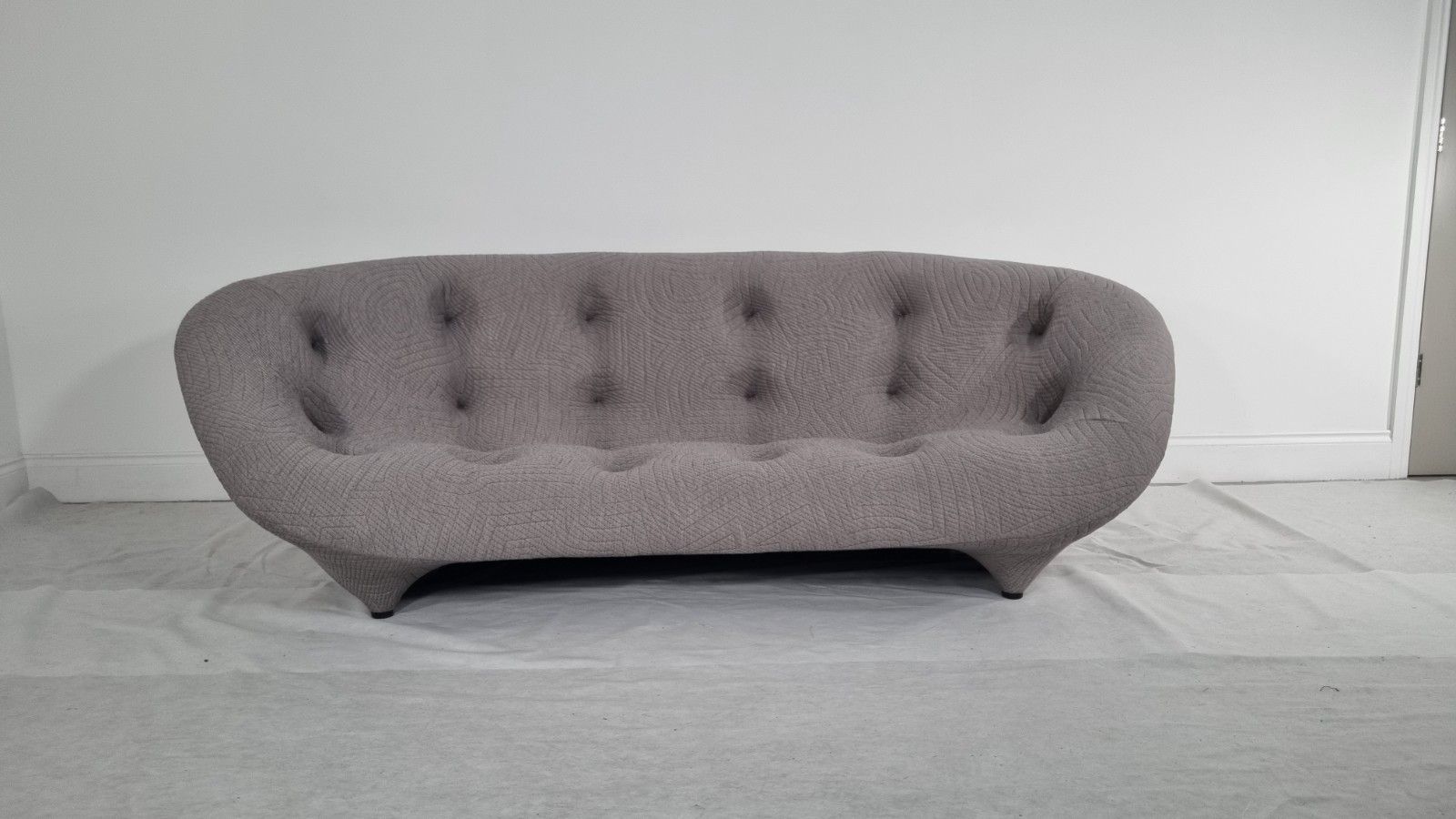 photo buy A Stunning Pair Of Ligne Roset Ploum Sofas In Appa Ulster Grey In Excellent Cond