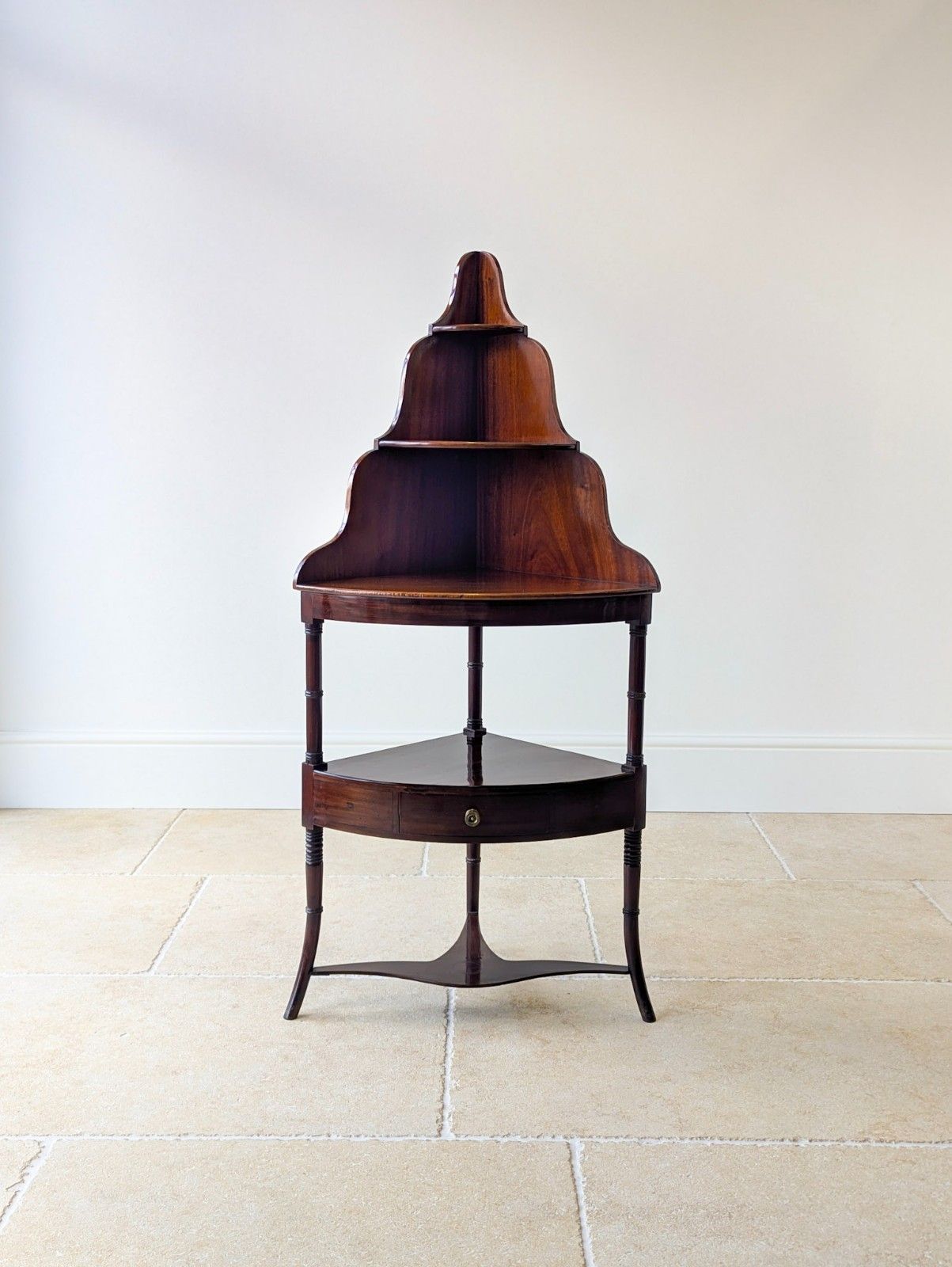 Antique Regency Mahogany Tiered Corner Stand C.1820 photo furniture