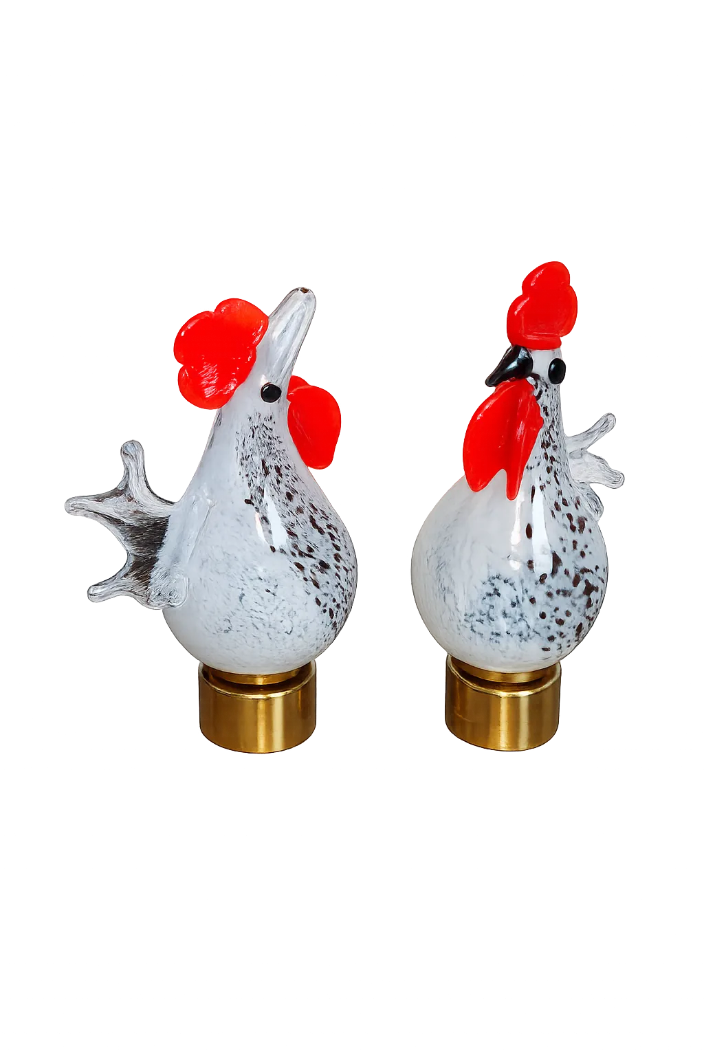 Vintage Rooster And Hen Lamps: Artistic Glass From The 1980s