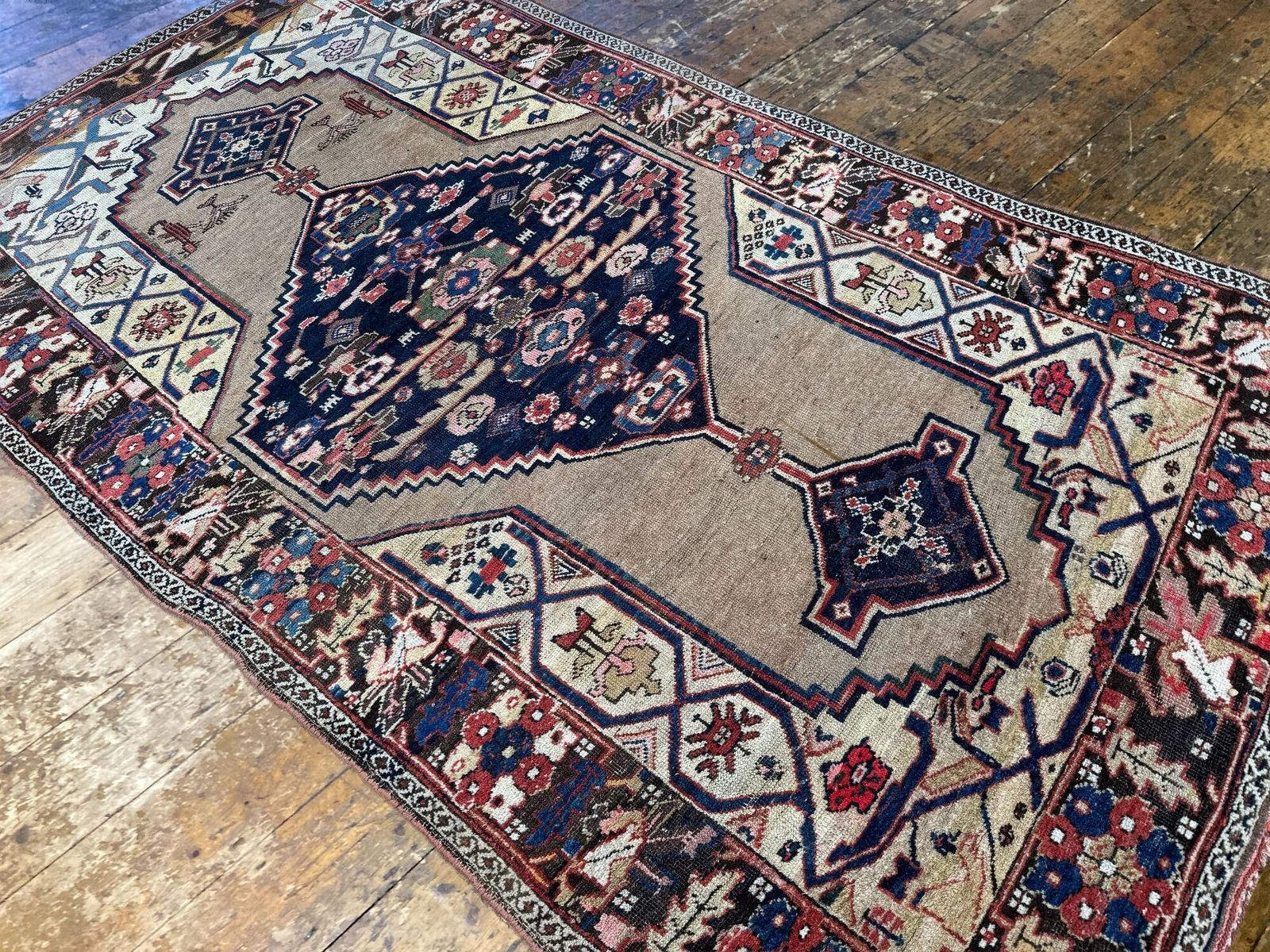 Antique Bidjar Rug 2.22m X 1.24m photo vinterior