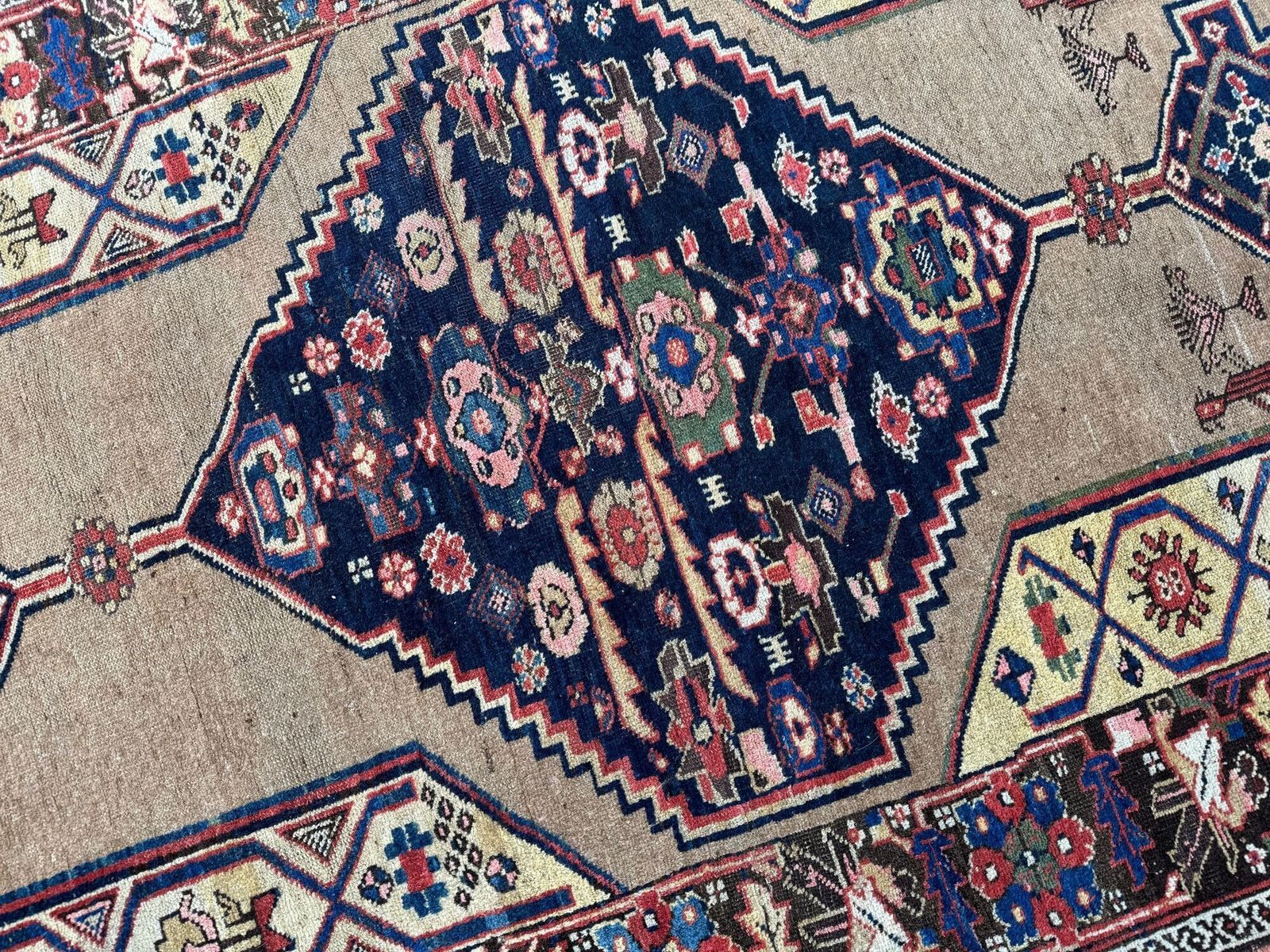 Textiles Antique Bidjar Rug 2.22m X 1.24m photo