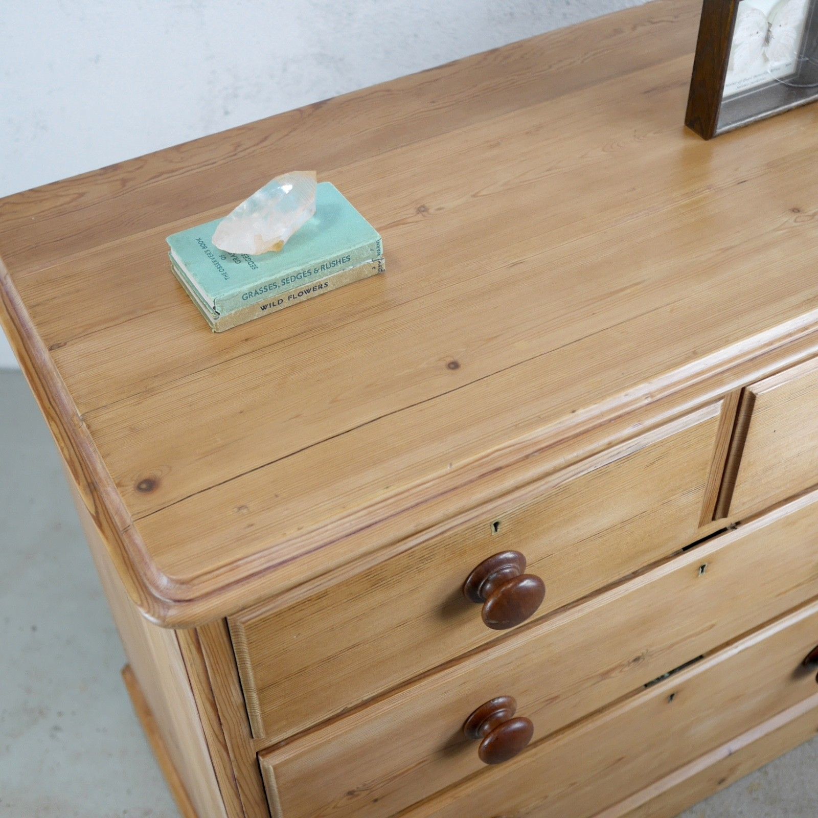 Furniture Antique 19th Century Victorian Stripped Pine Chest Of Drawers #103202 photo