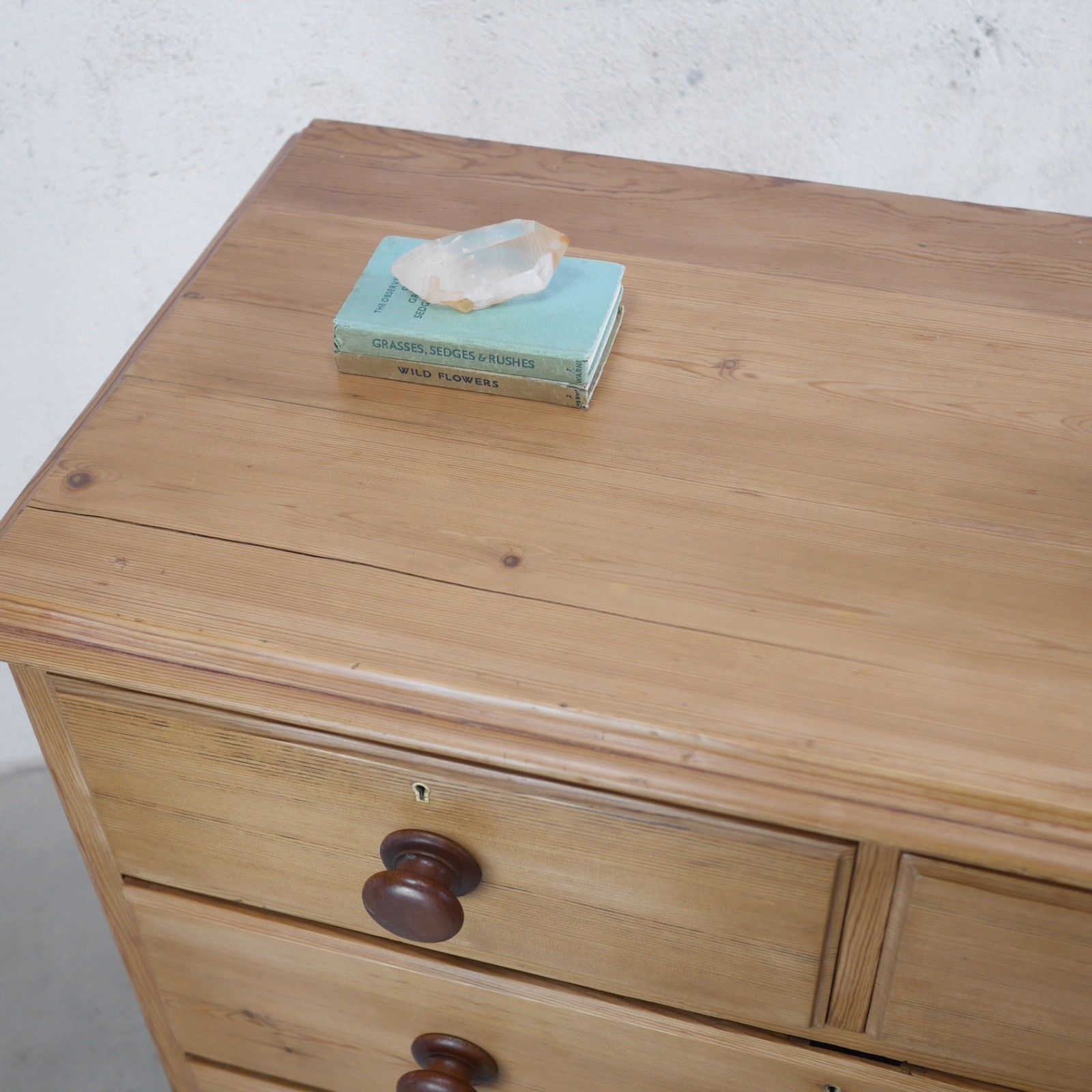 495.0 Antique 19th Century Victorian Stripped Pine Chest Of Drawers #103202 photo
