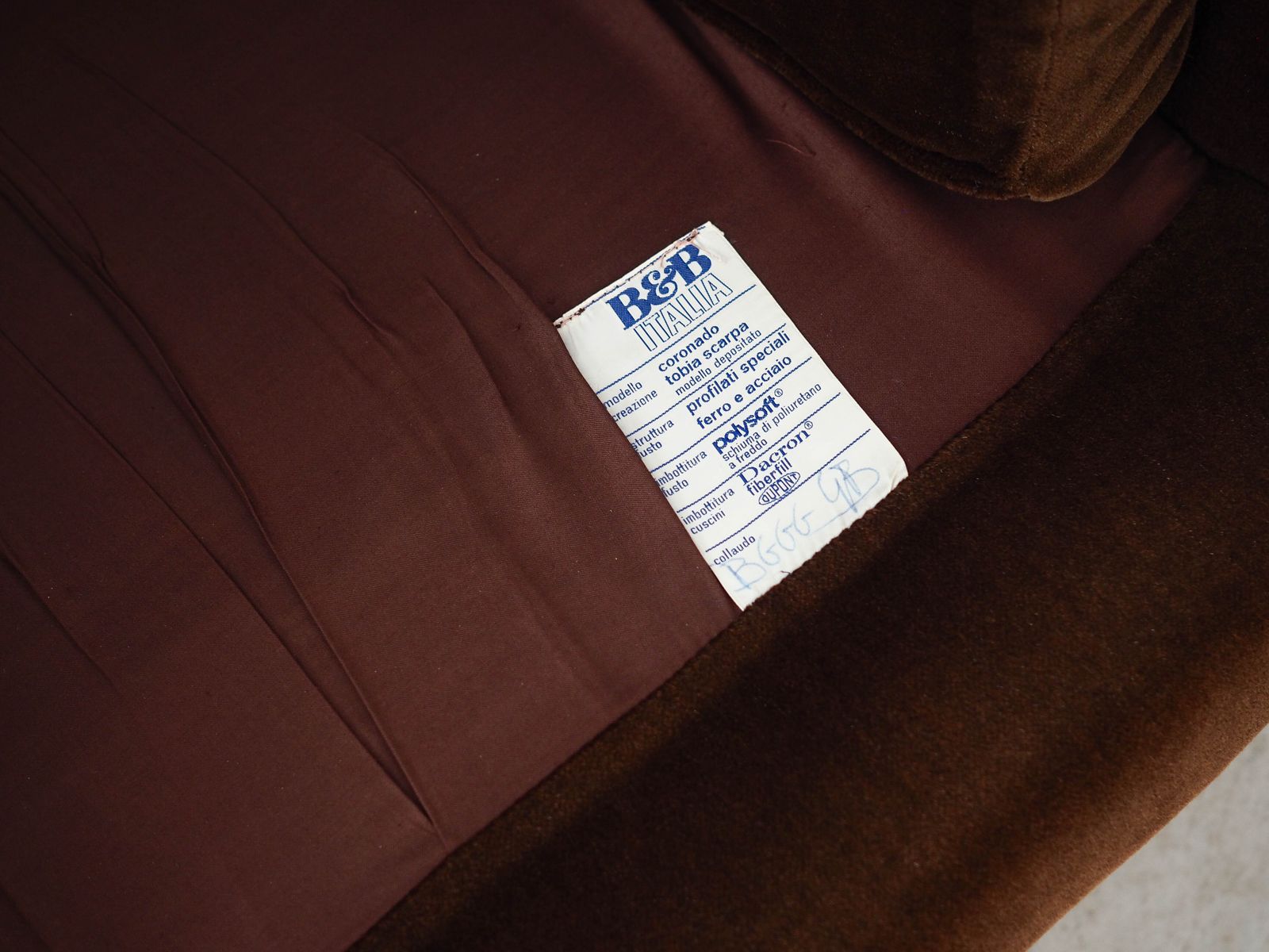 1609.0 Bruine Fauteuil Coronado, Italiaans Design, Jaren 1960, Fabrikant: B&B Italia, Ontwerper: Tobia Scarpa photo
