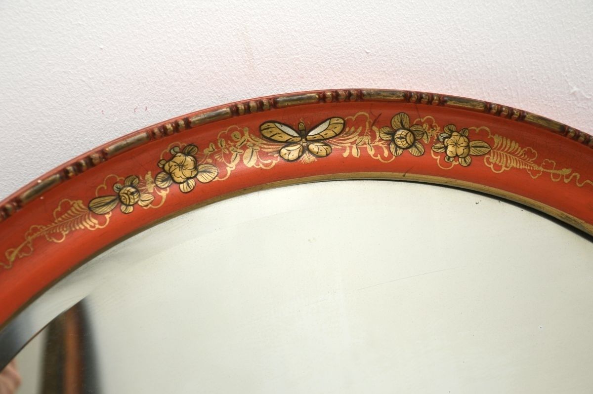 Antique Lacquered Chinoiserie Mirror photo buy
