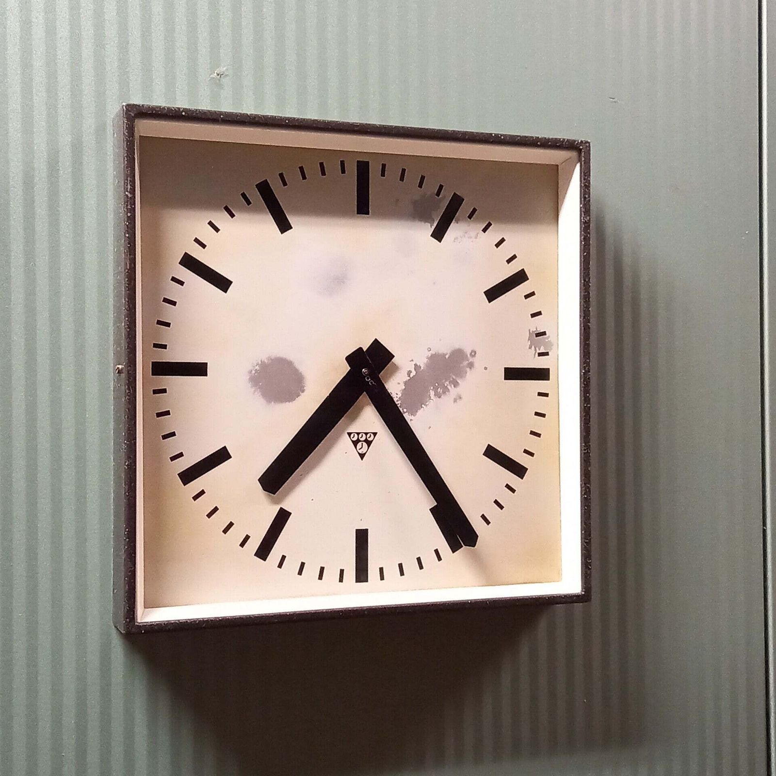 Pragotron Factory Clock 41x41 Cm. photo for sale